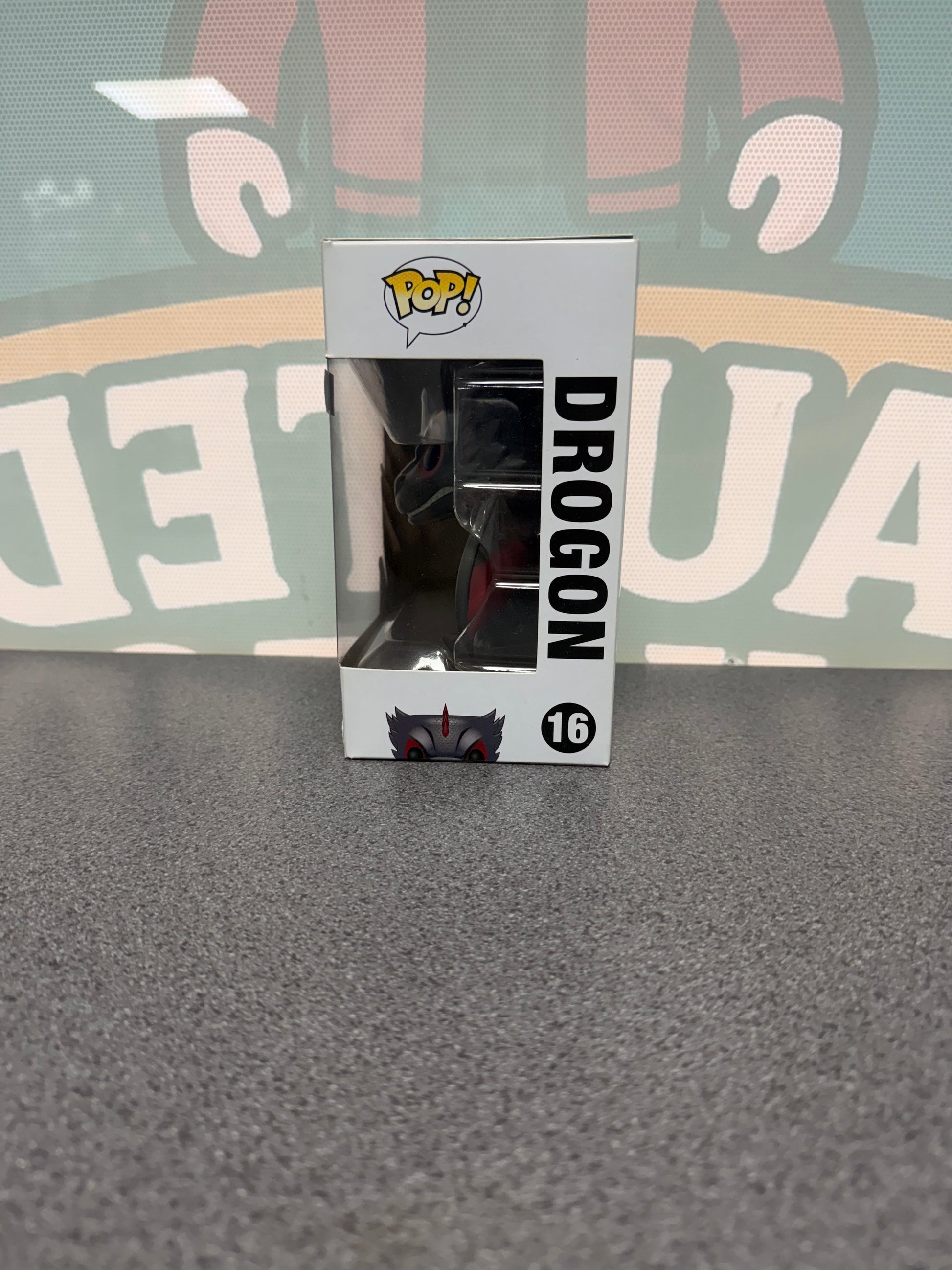 Drogon Funko Pop! #16 from Game of Thrones – window side of box