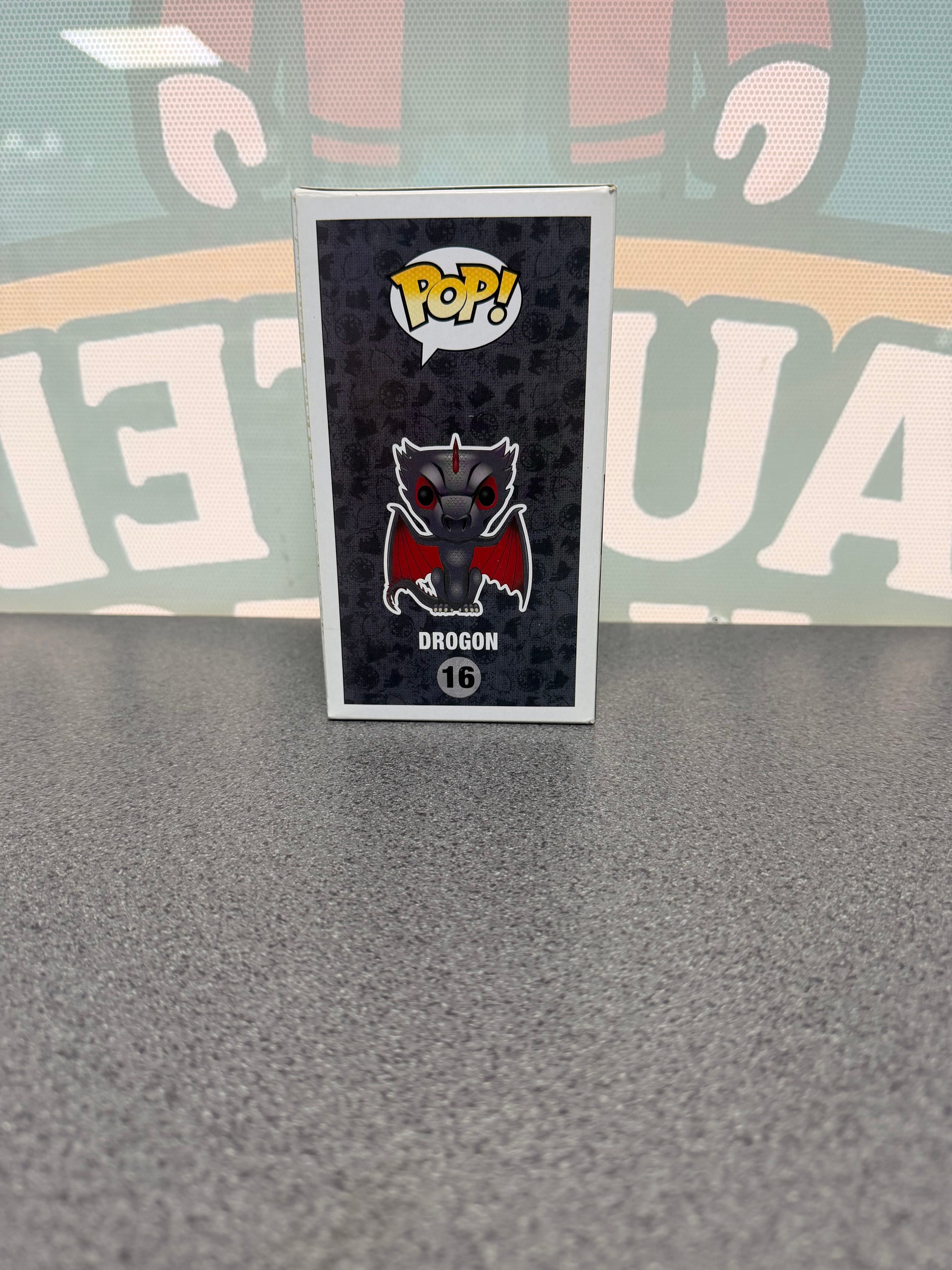 Drogon Funko Pop! #16 from Game of Thrones – illustrated side of box