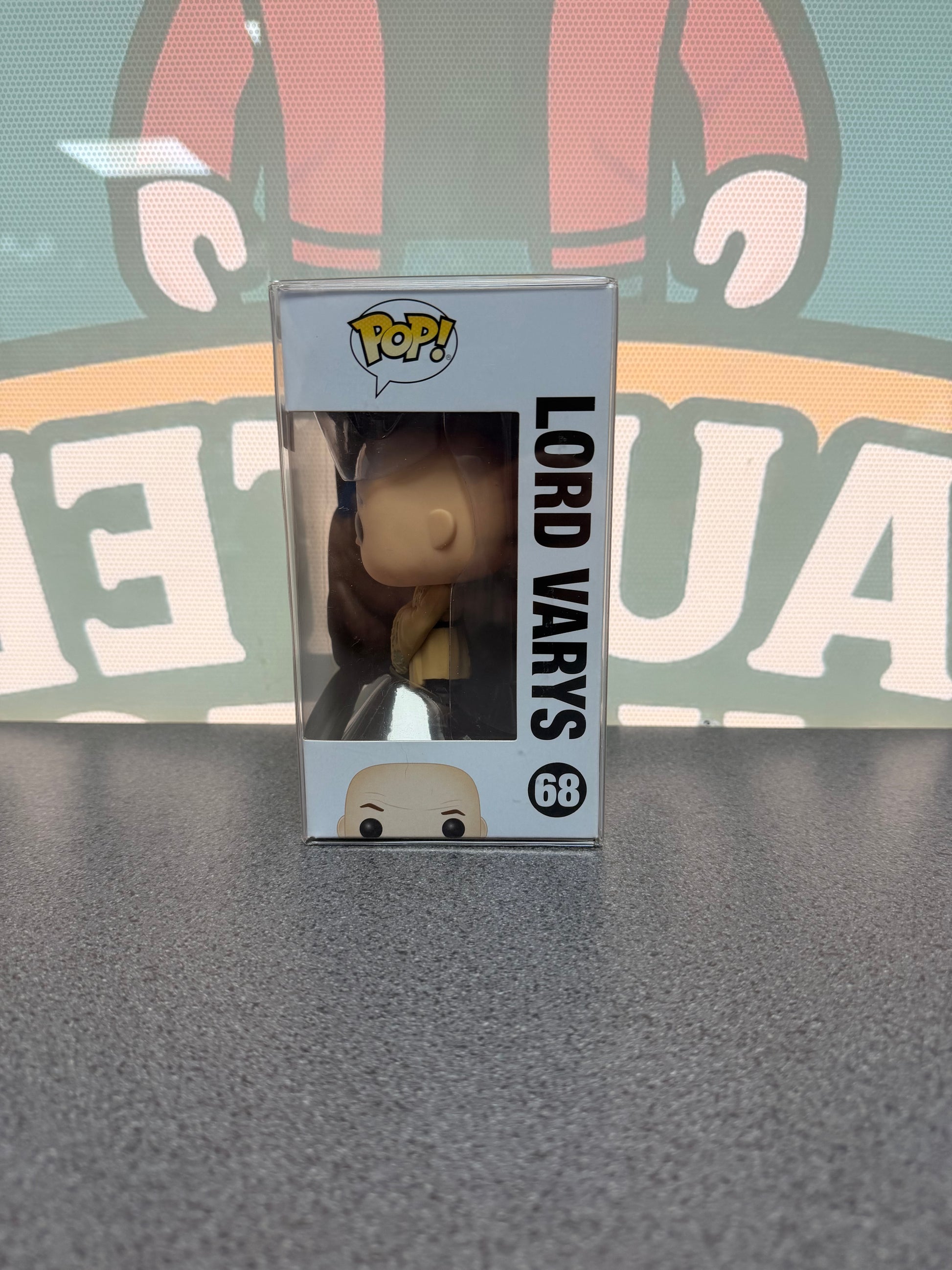 Lord Varys Funko Pop! #68 from Game of Thrones – window side of box