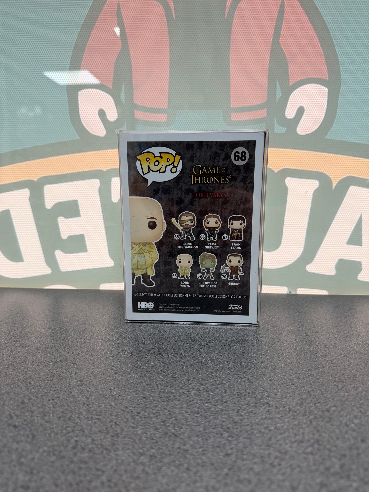 Lord Varys Funko Pop! #68 from Game of Thrones – back of box