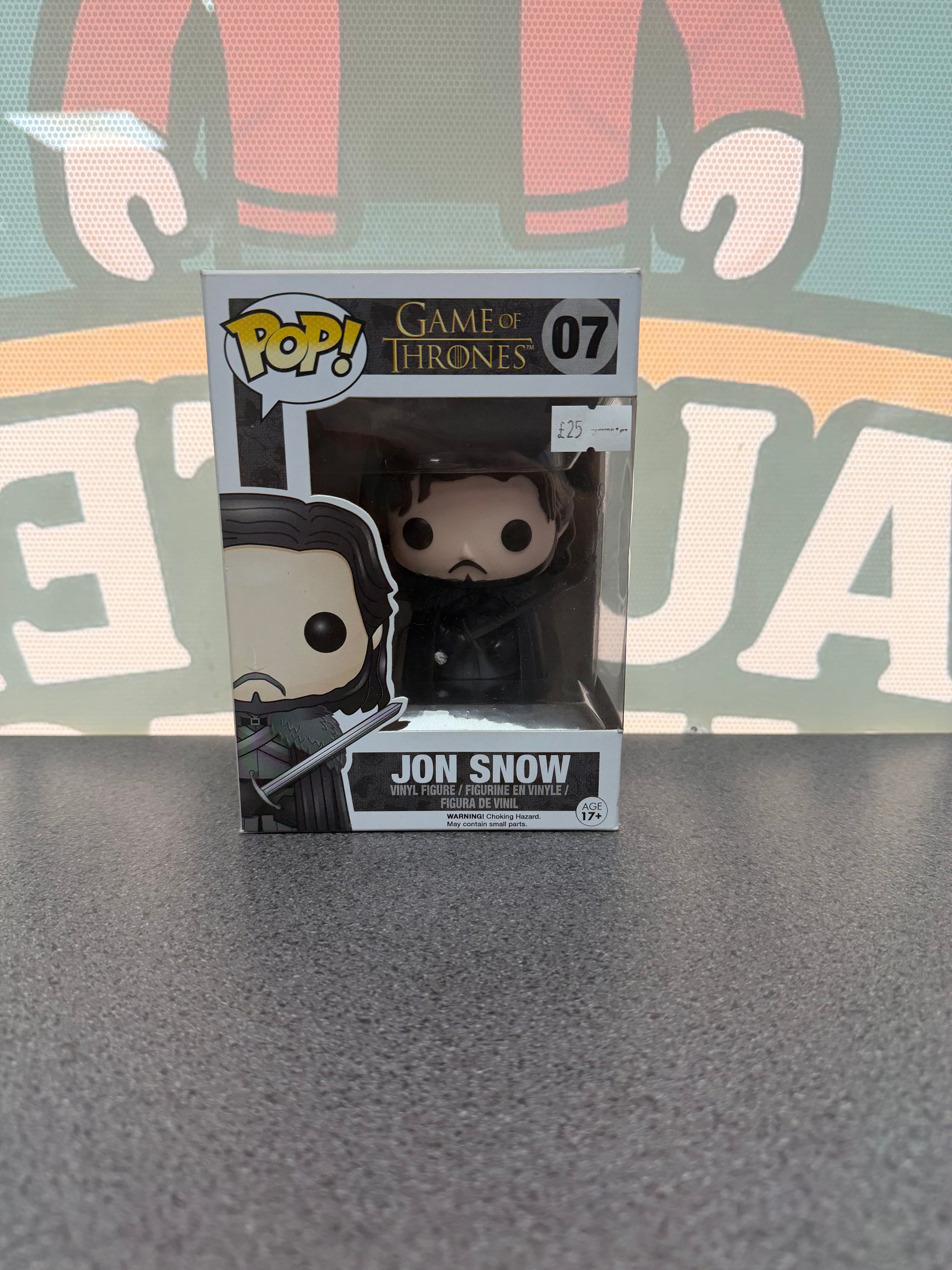 Jon Snow Funko Pop! #07 from Game of Thrones – front of box and figure