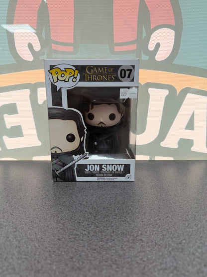 Jon Snow Funko Pop! #07 from Game of Thrones – front of box and figure