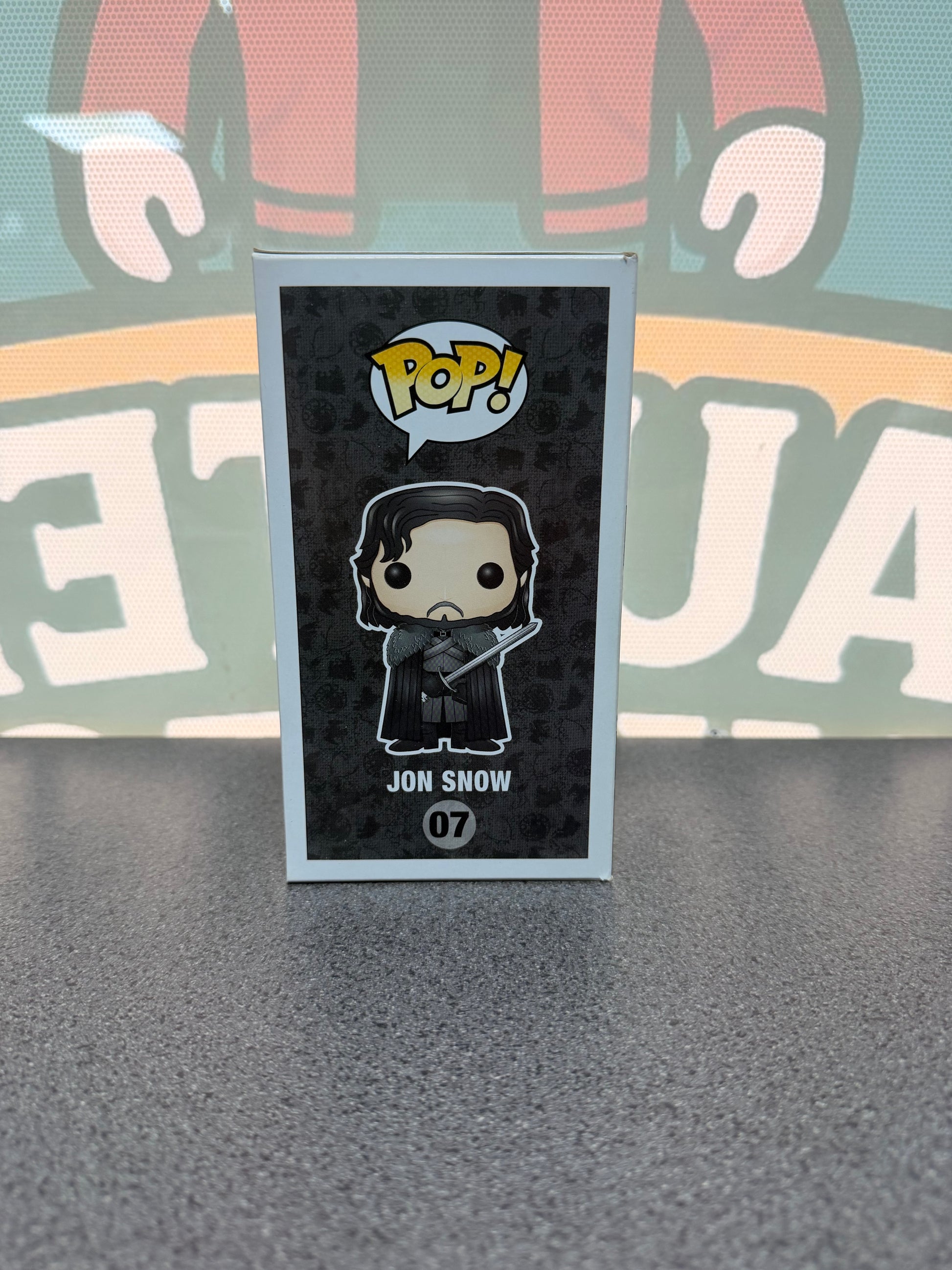 Jon Snow Funko Pop! #07 from Game of Thrones – illustrated side of box