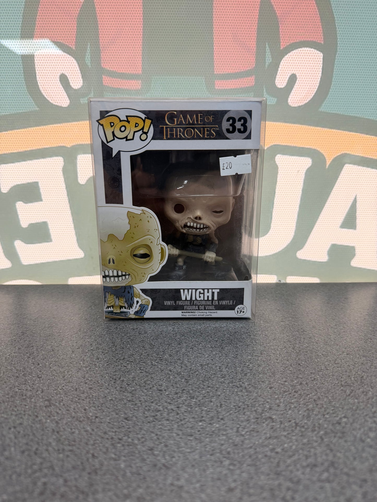 Wight Funko Pop! #33 from Game of Thrones – front of box and figure