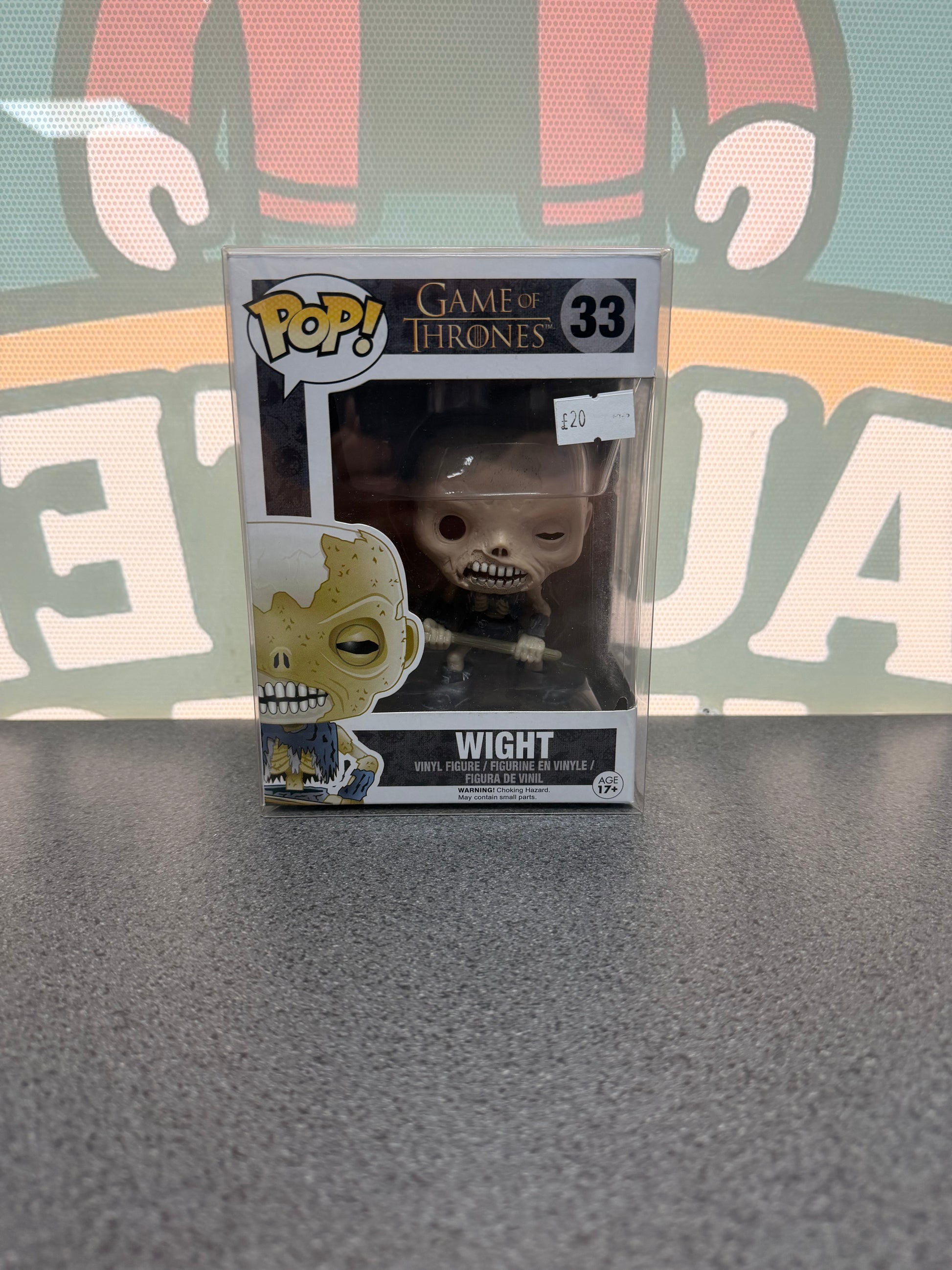 Wight Funko Pop! #33 from Game of Thrones – front of box and figure