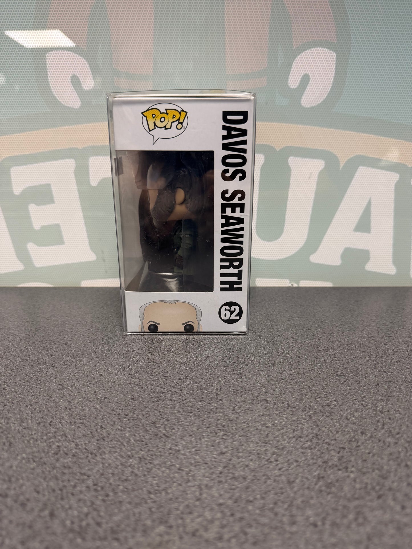 Davos Seaworth Funko Pop! #62 from Game of Thrones – window side of box
