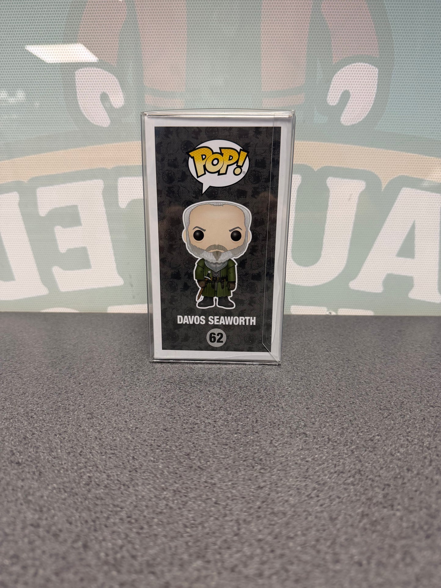 Davos Seaworth Funko Pop! #62 from Game of Thrones – illustrated side of box