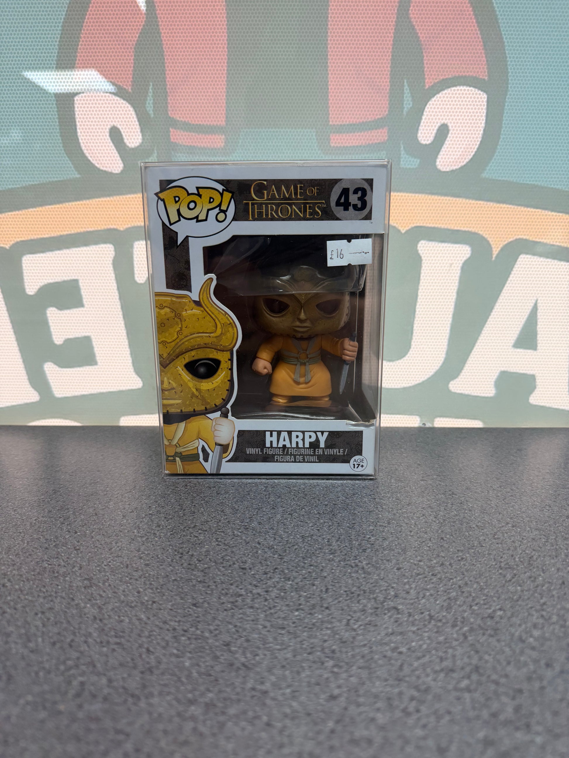 Harpy Funko Pop! #43 from Game of Thrones – front of box and figure