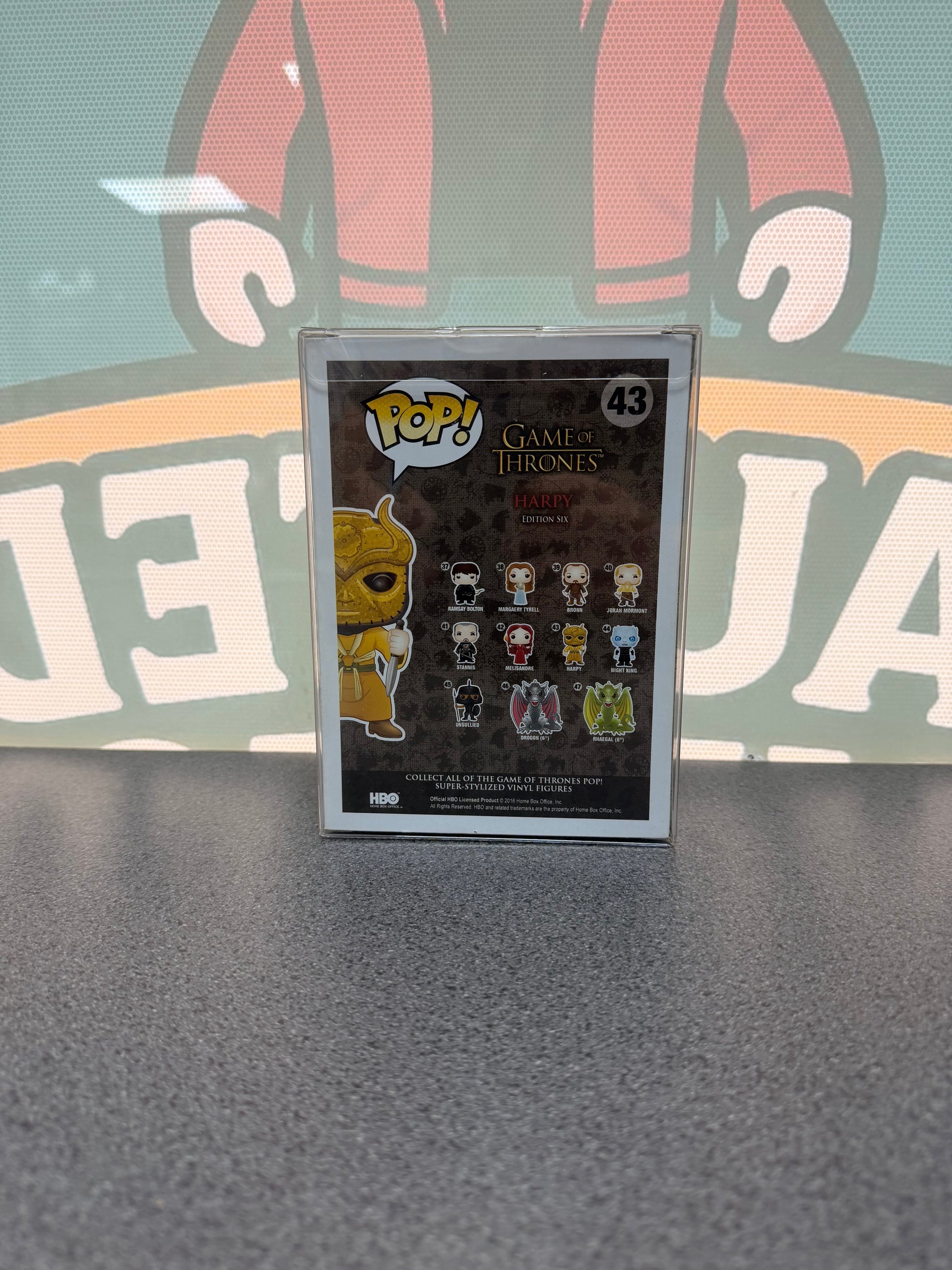 Harpy Funko Pop! #43 from Game of Thrones – back of box