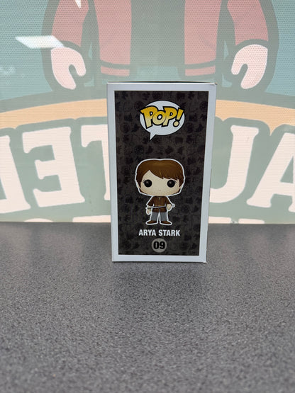 Arya Stark Funko Pop! #09 from Game of Thrones – illustrated side of box
