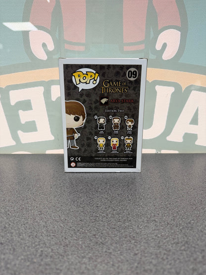 Arya Stark Funko Pop! #09 from Game of Thrones – back of box