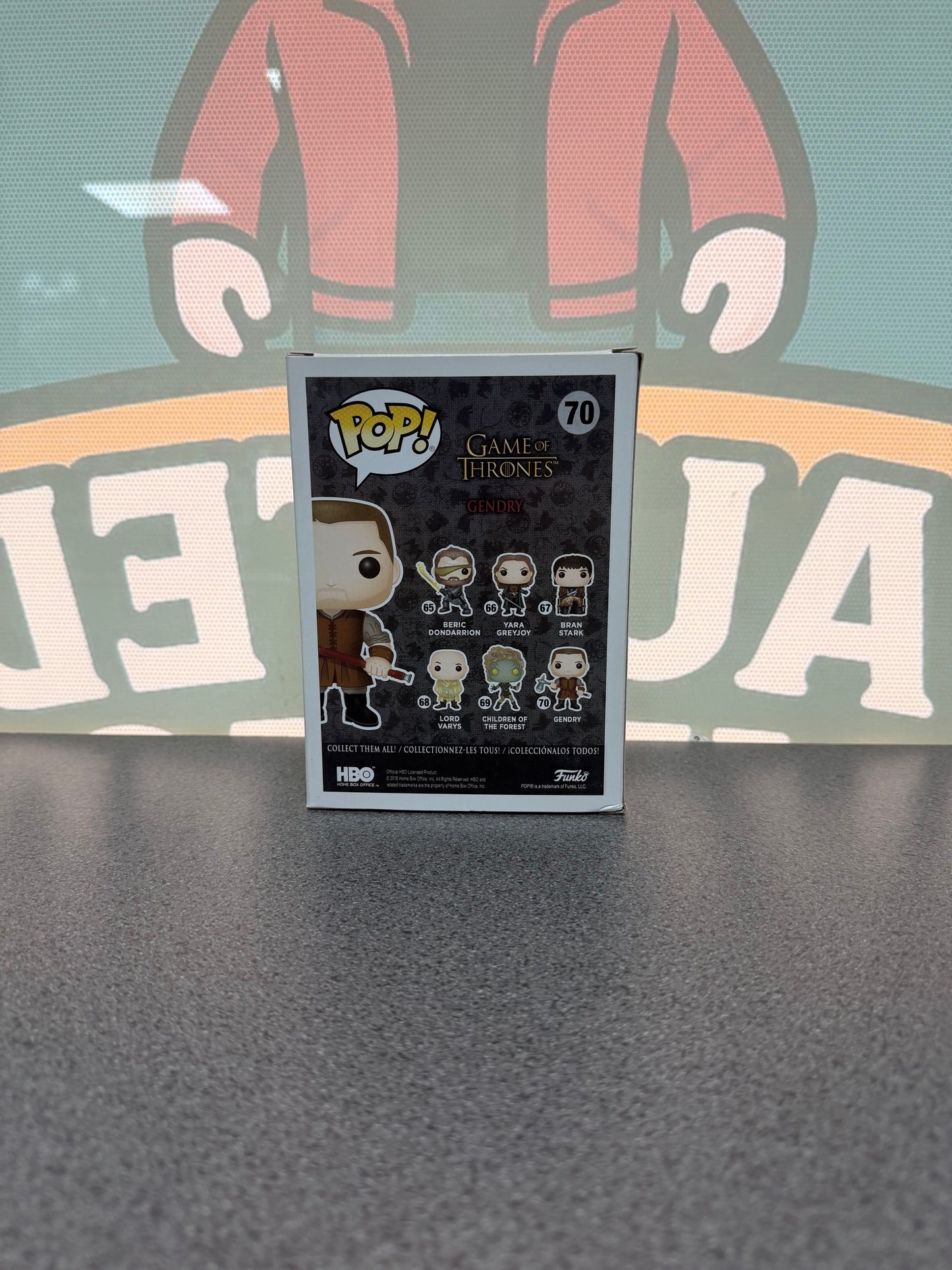 Gendry Funko Pop! #70 from Game of Thrones – back of box