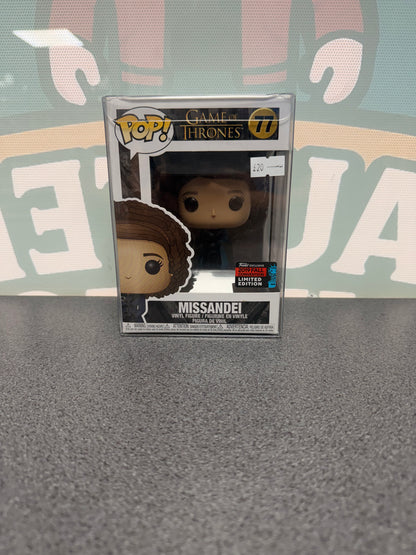 Missandei 2019 Fall Convention Limited Edition Funko Pop! #77 from Game of Thrones – front of box and figure