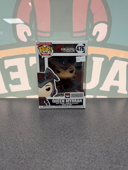 Queen Myrrah Funko Pop! #476 from Gears of War – front of box and figure