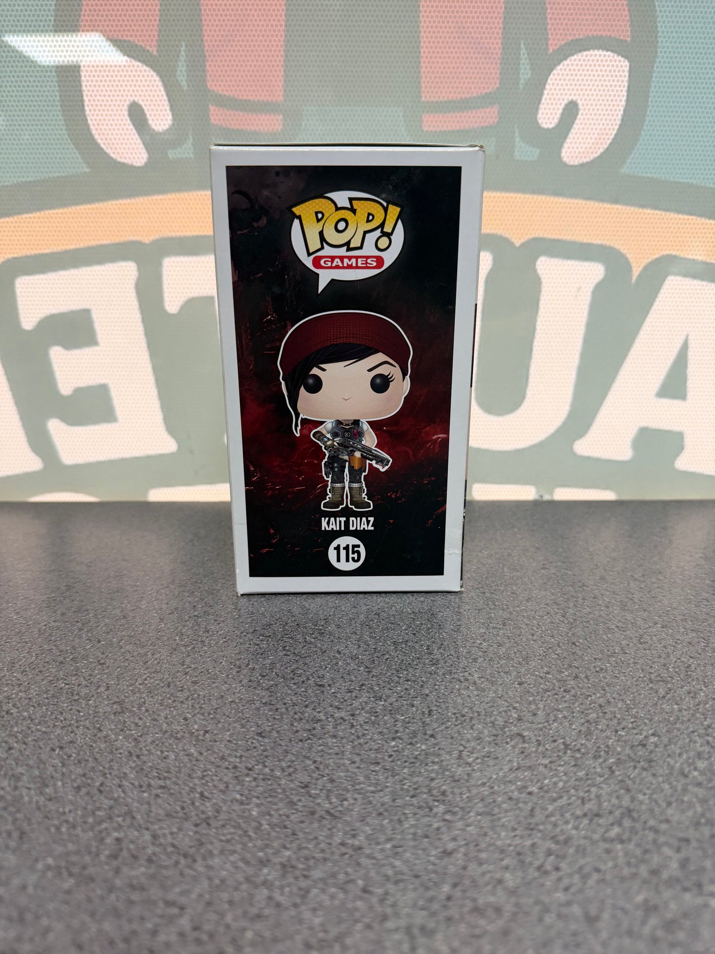 Kait Diaz Funko Pop! #115 from Gears of War – illustrated side of box