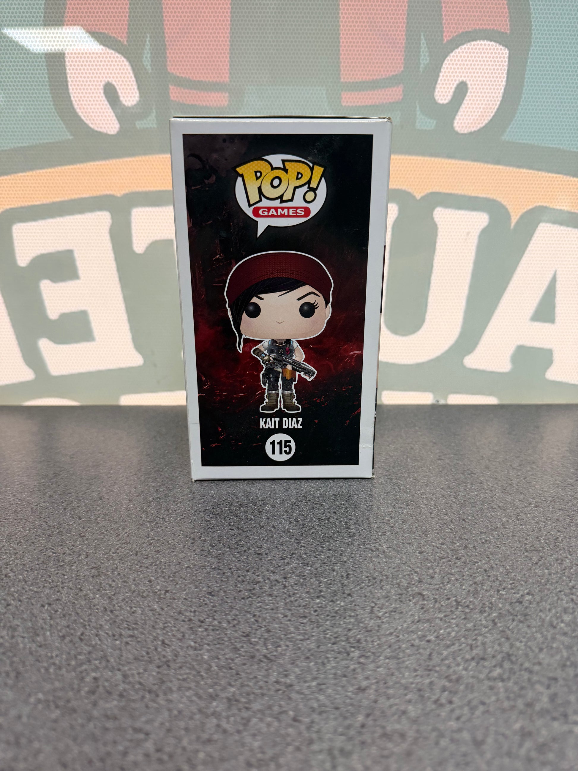 Kait Diaz Funko Pop! #115 from Gears of War – illustrated side of box