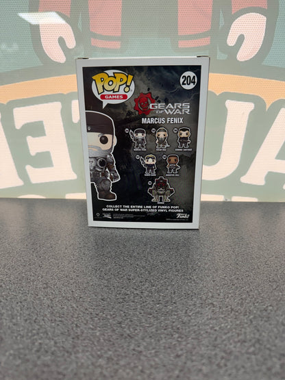 Marcus Fenix Funko Pop! #204 from Gears of War – back of box