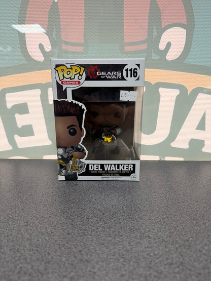 Del Walker Funko Pop! #116 from Gears of War – front of box and figure