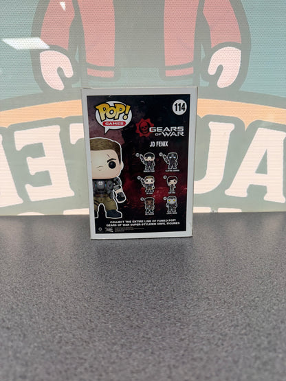 JD Fenix Glow Swarm Gunk – Best Buy Exclusive Funko Pop! #114 from Gears of War – back of box