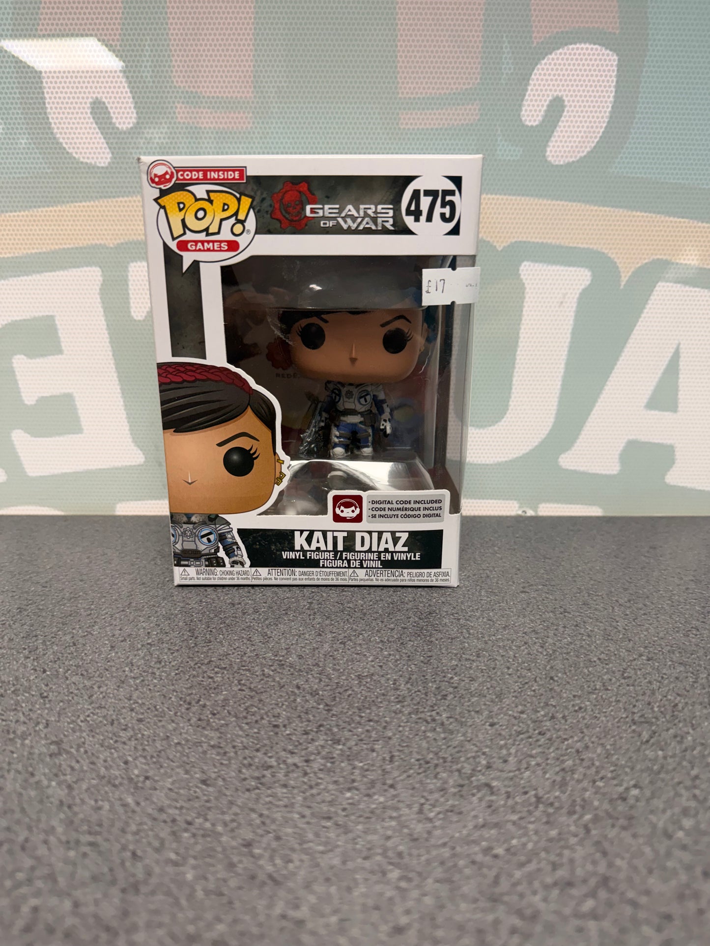 Kait Diaz Funko Pop! #475 from Gears of War – front of box and figure