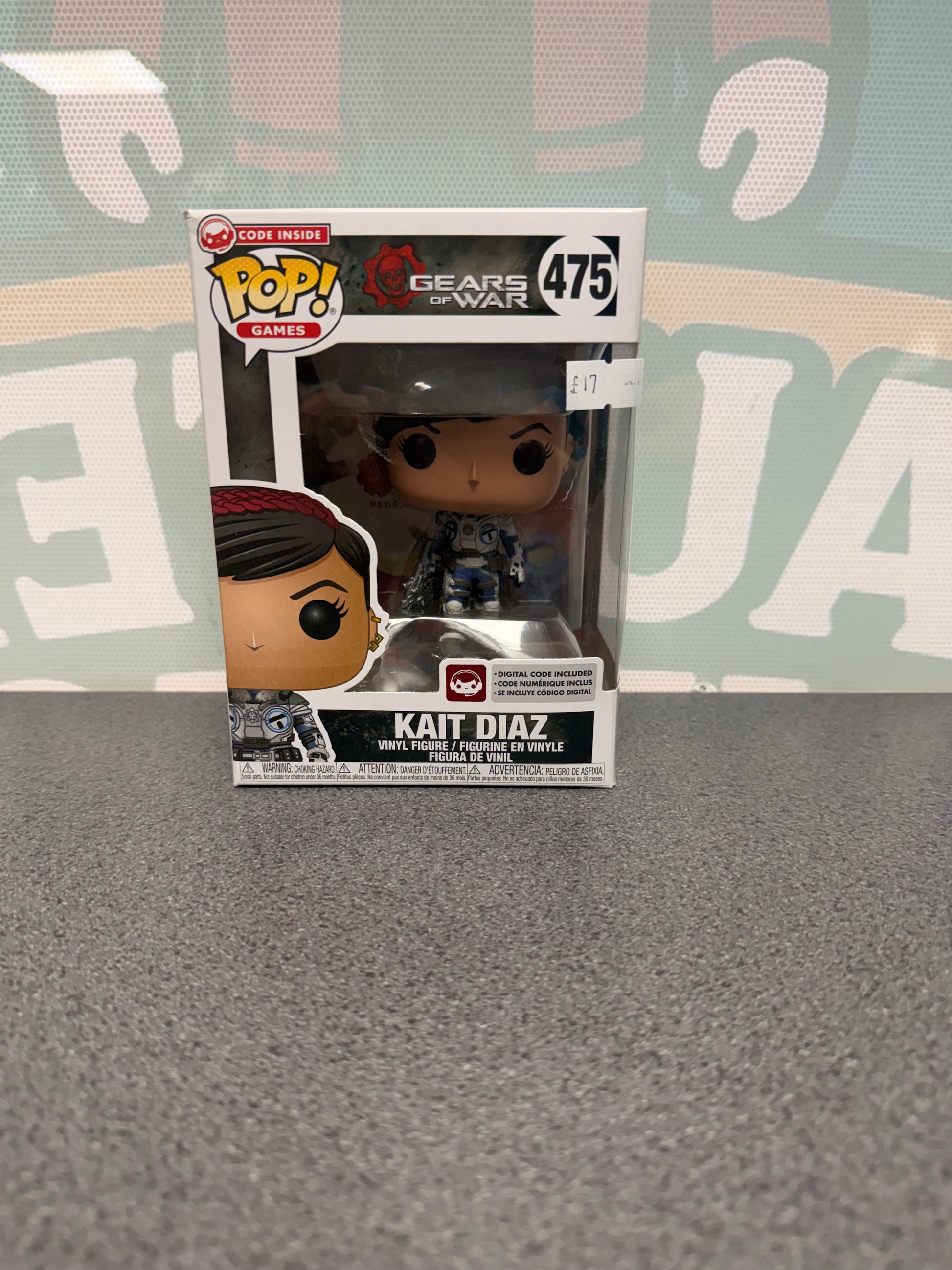 Kait Diaz Funko Pop! #475 from Gears of War – front of box and figure