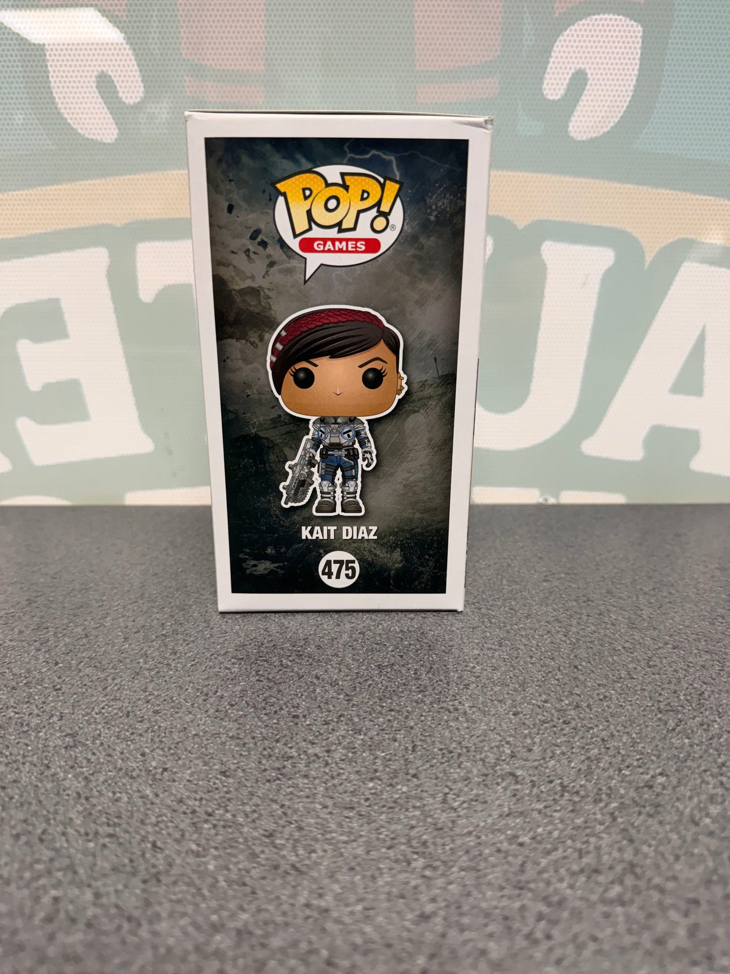 Kait Diaz Funko Pop! #475 from Gears of War – illustrated side of box