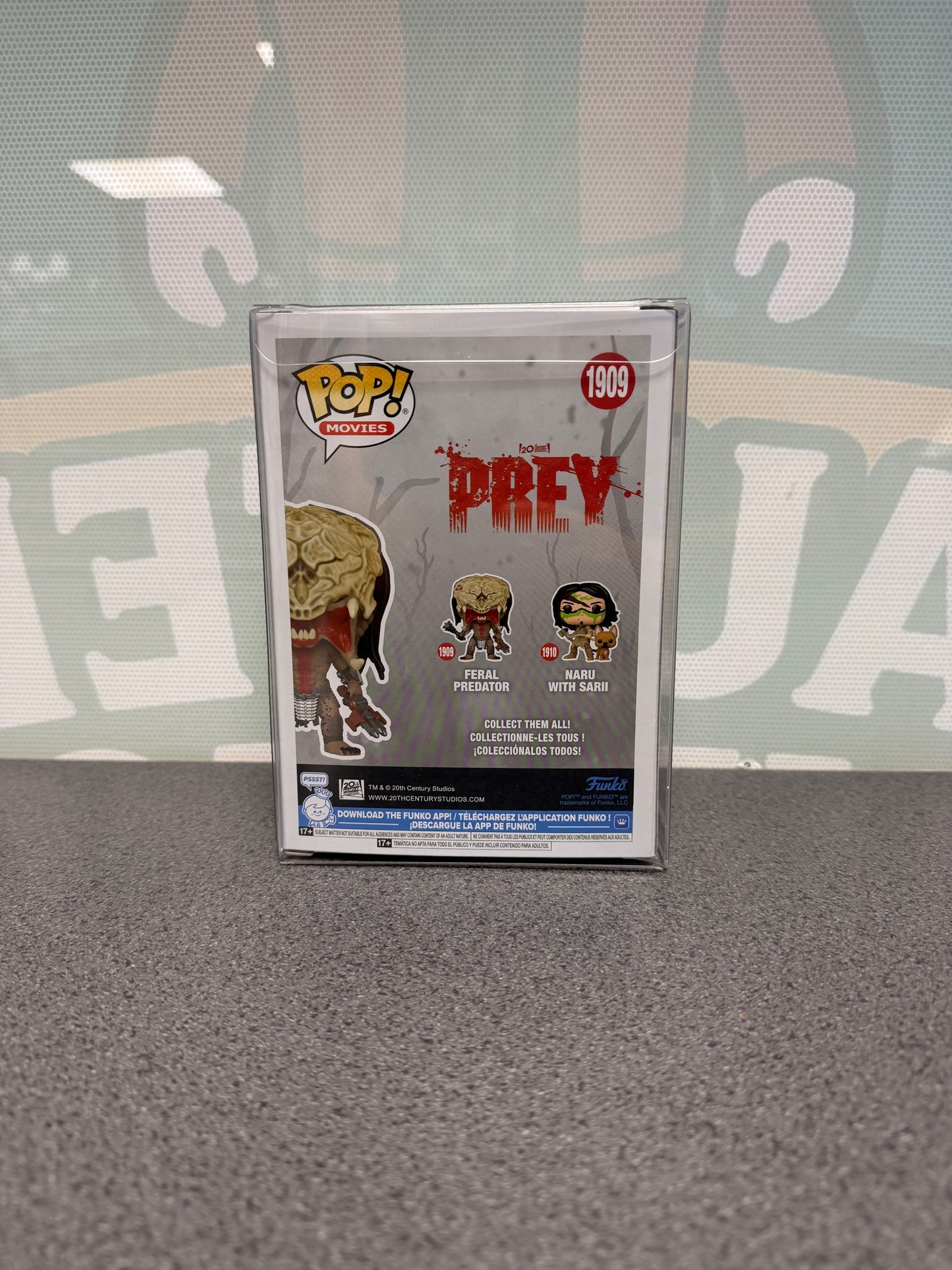 Feral Predator Funko Pop! Movies #1909 – back of box