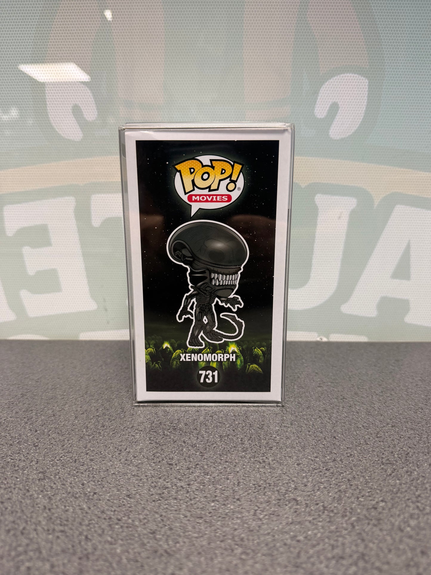 Xenomorph Funko Pop! Movies #731 – illustrated side of box