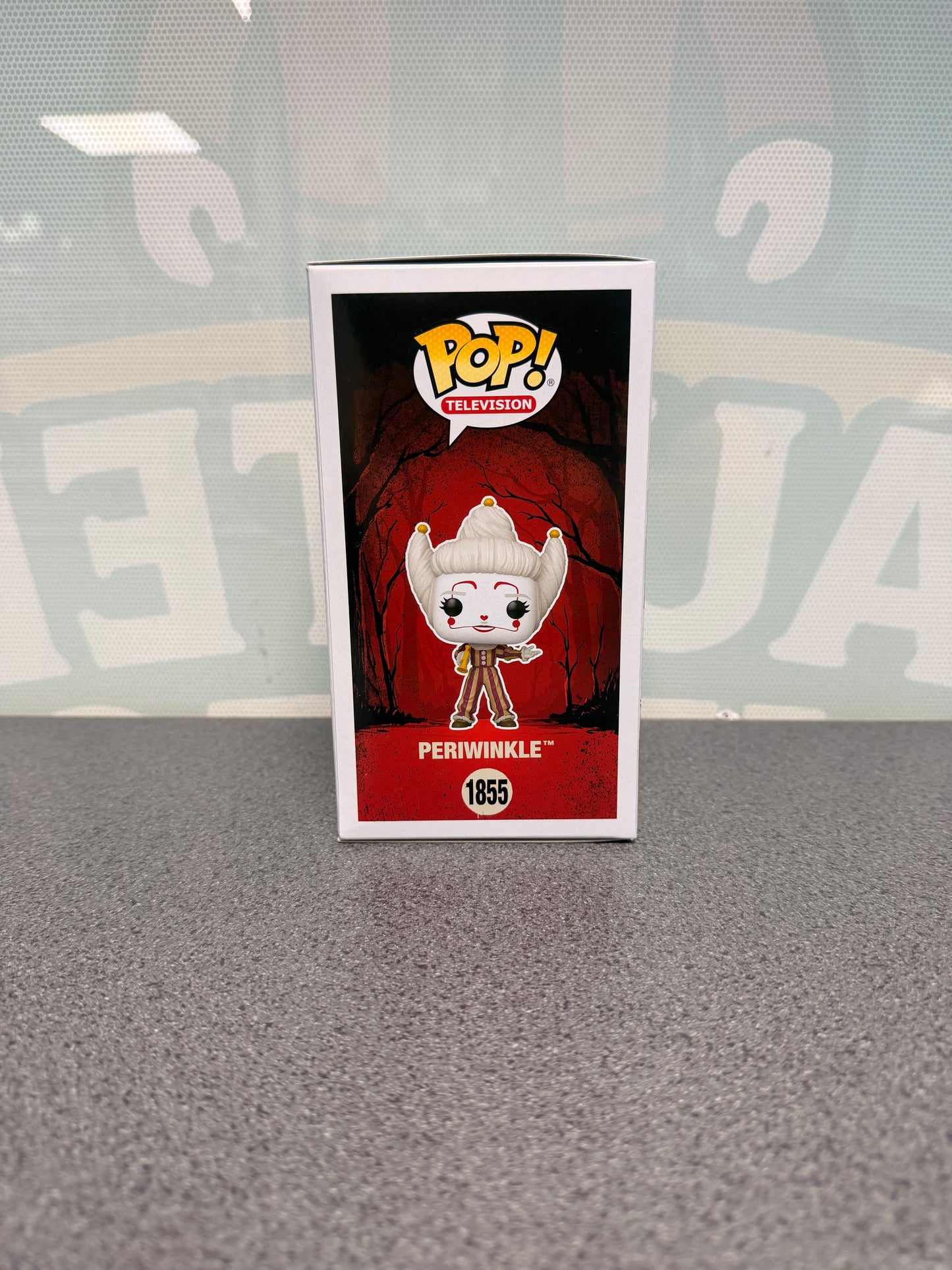 Periwinkle Funko Pop! Television #1855 – illustrated side of box