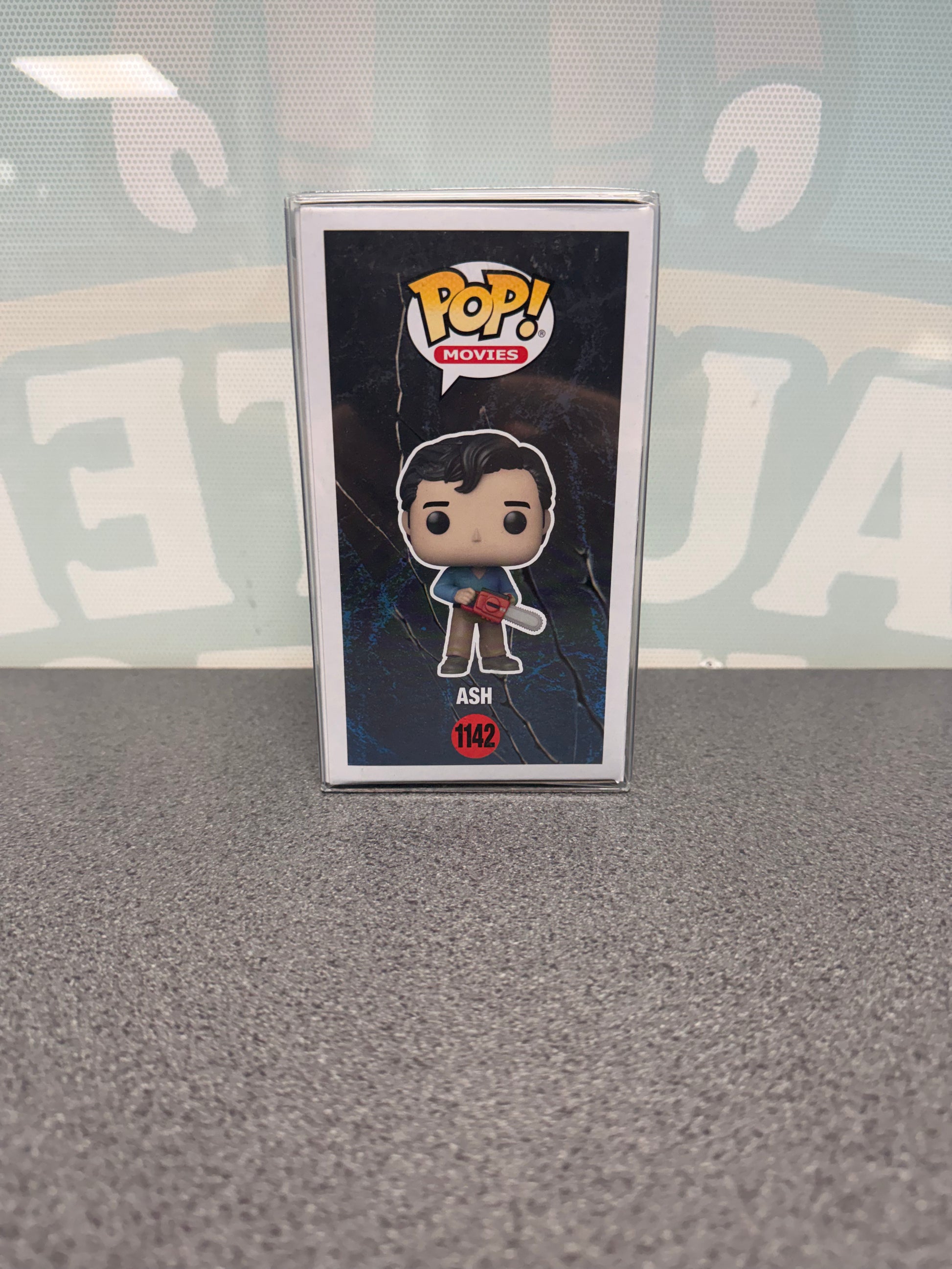 Ash Funko Pop! Movies #1142 – illustrated side of box