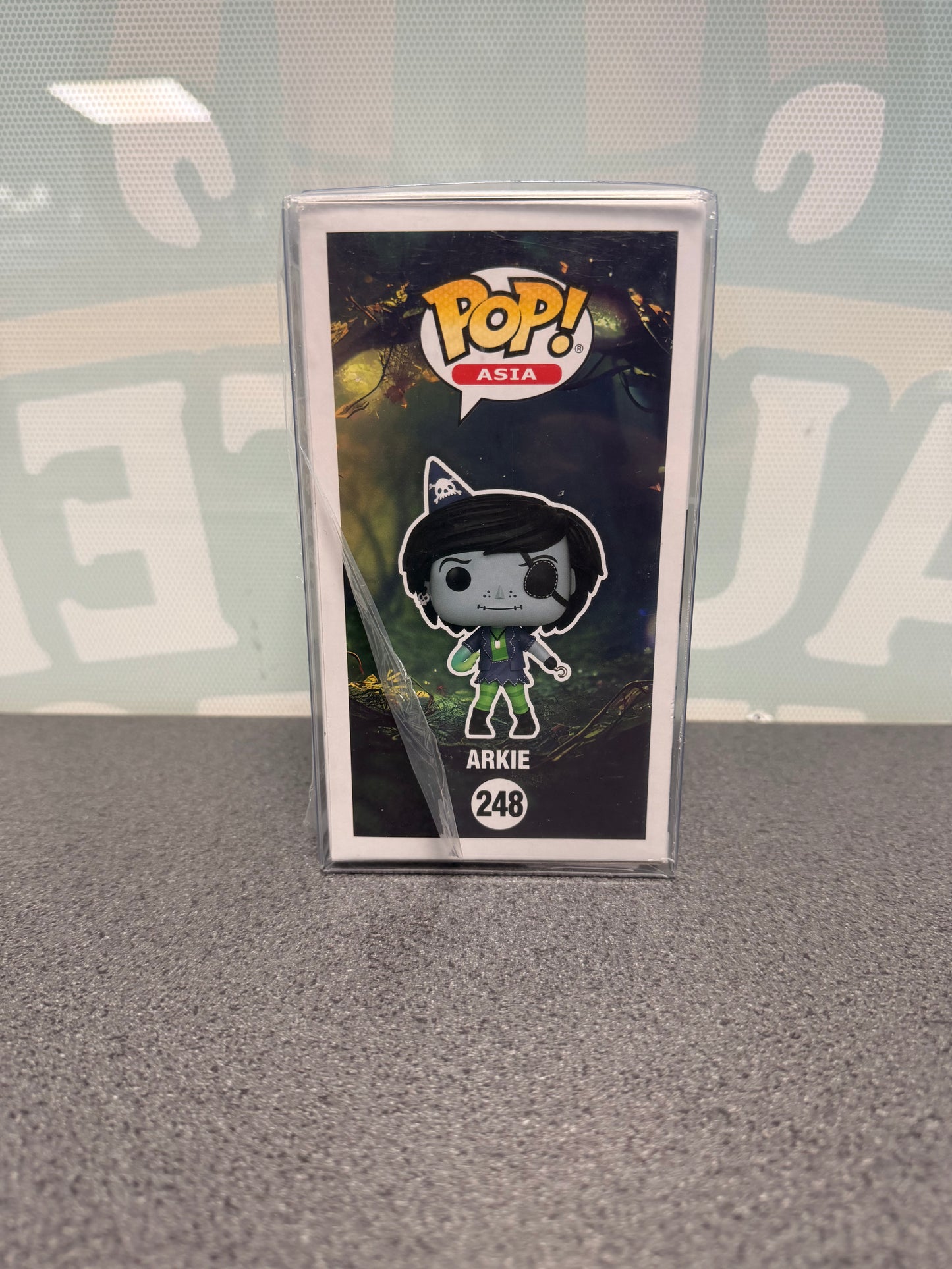 Arkie Funko Pop! Asia #248 – illustrated side of box