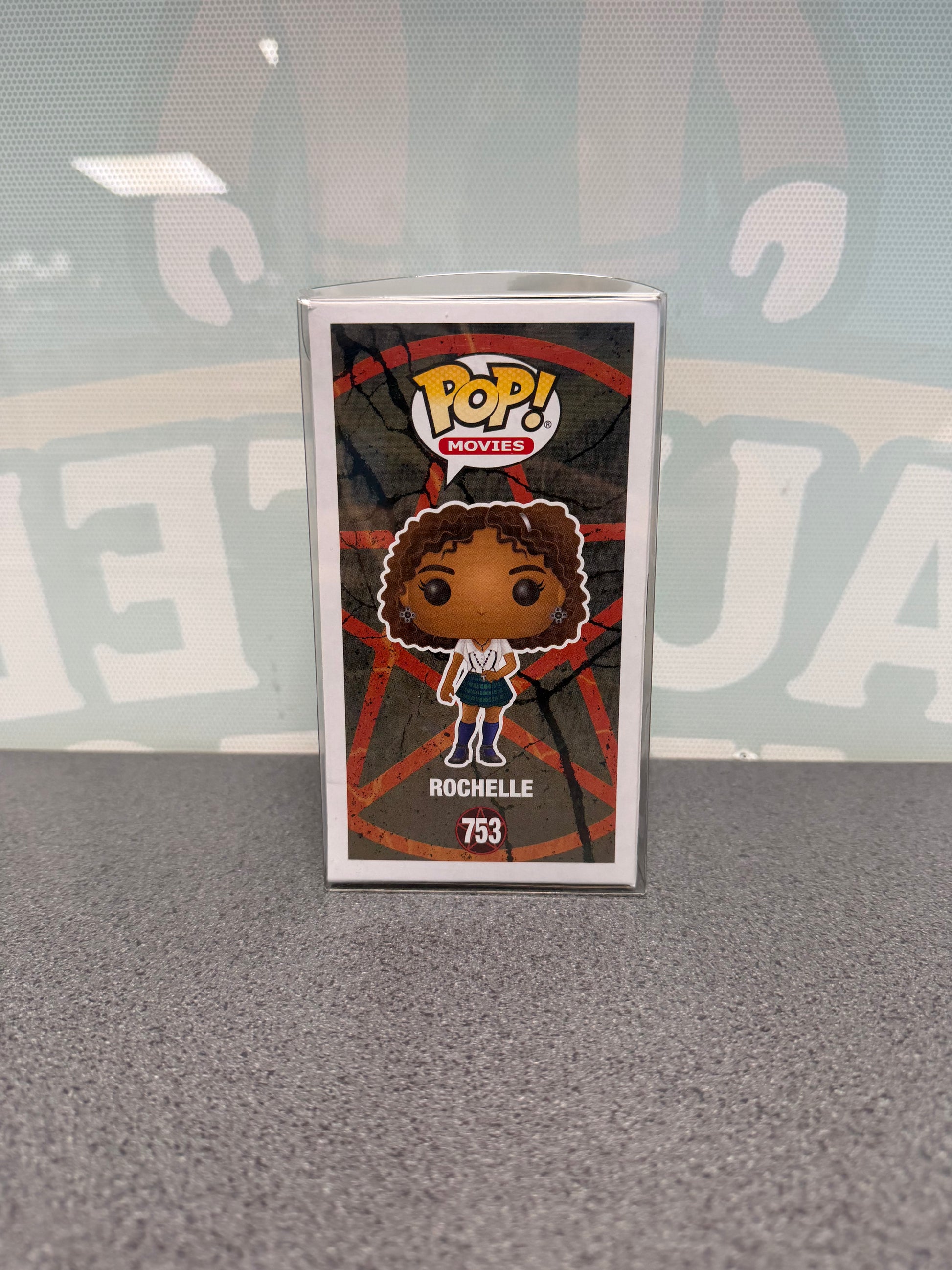 Rochelle Funko Pop! Movies #753 – illustrated side of box