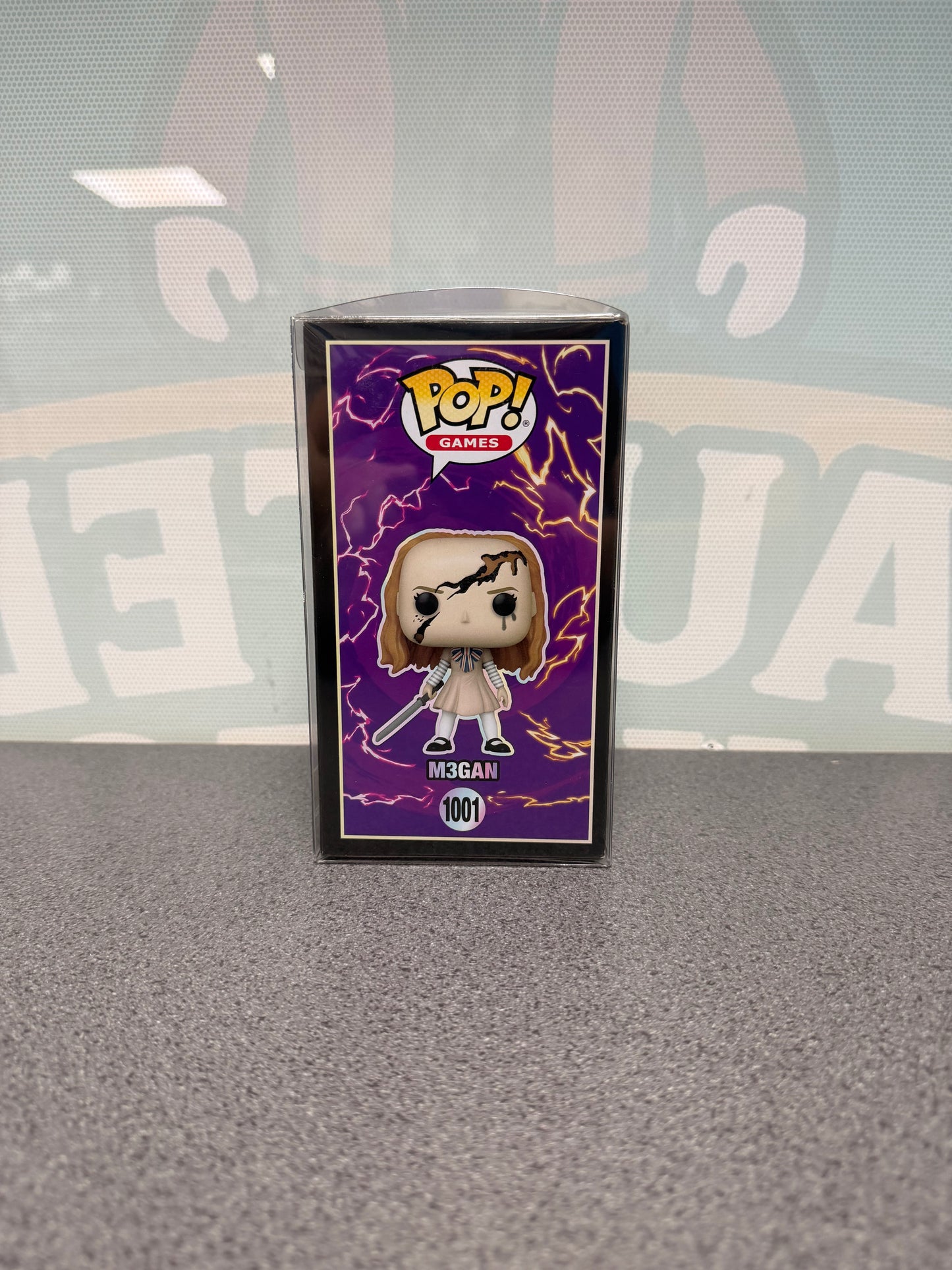 M3GAN Funko Pop! Games #1001 – illustrated side of box