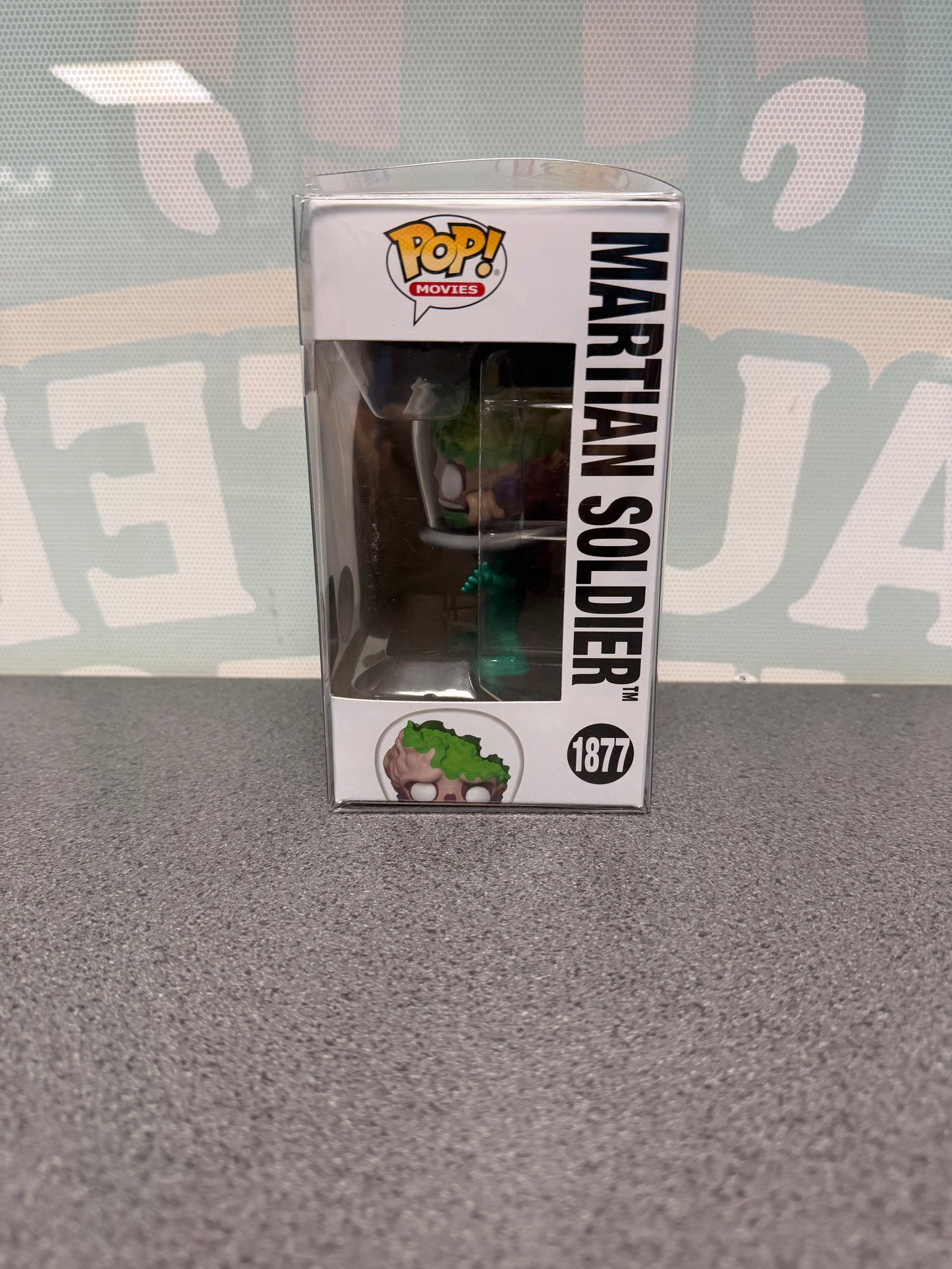 Martian Soldier Funko Pop! #1877 Glow Chase – Specialty Series – window side of box