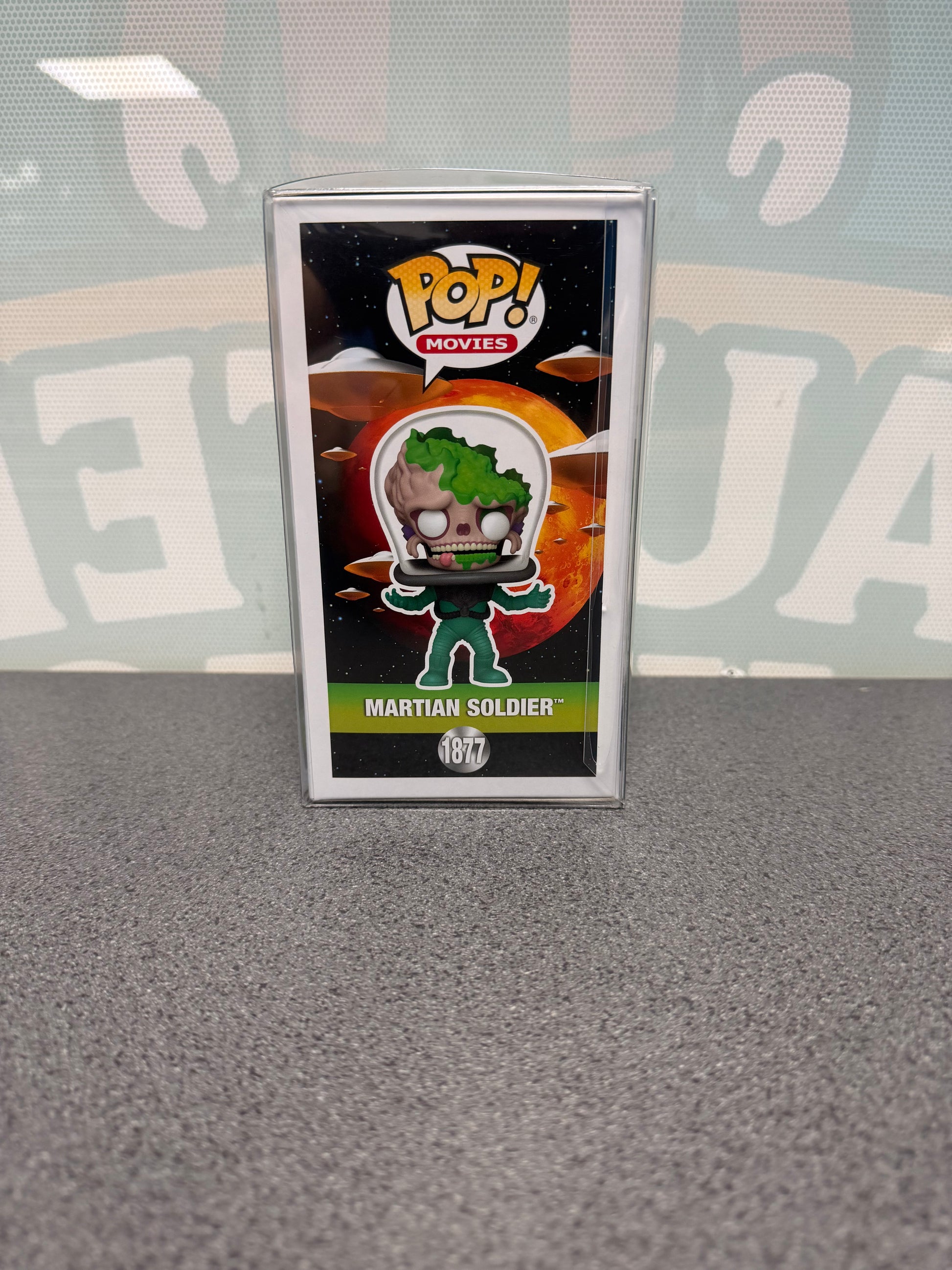 Martian Soldier Funko Pop! #1877 Glow Chase – Specialty Series – illustrated side of box