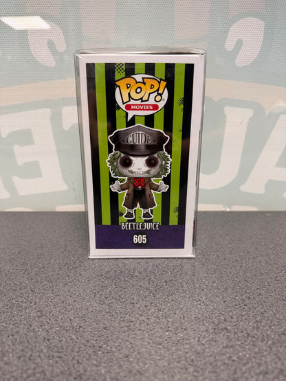 Beetlejuice Funko Pop! #605 Glow in the Dark – Go! Exclusive – illustrated side of box