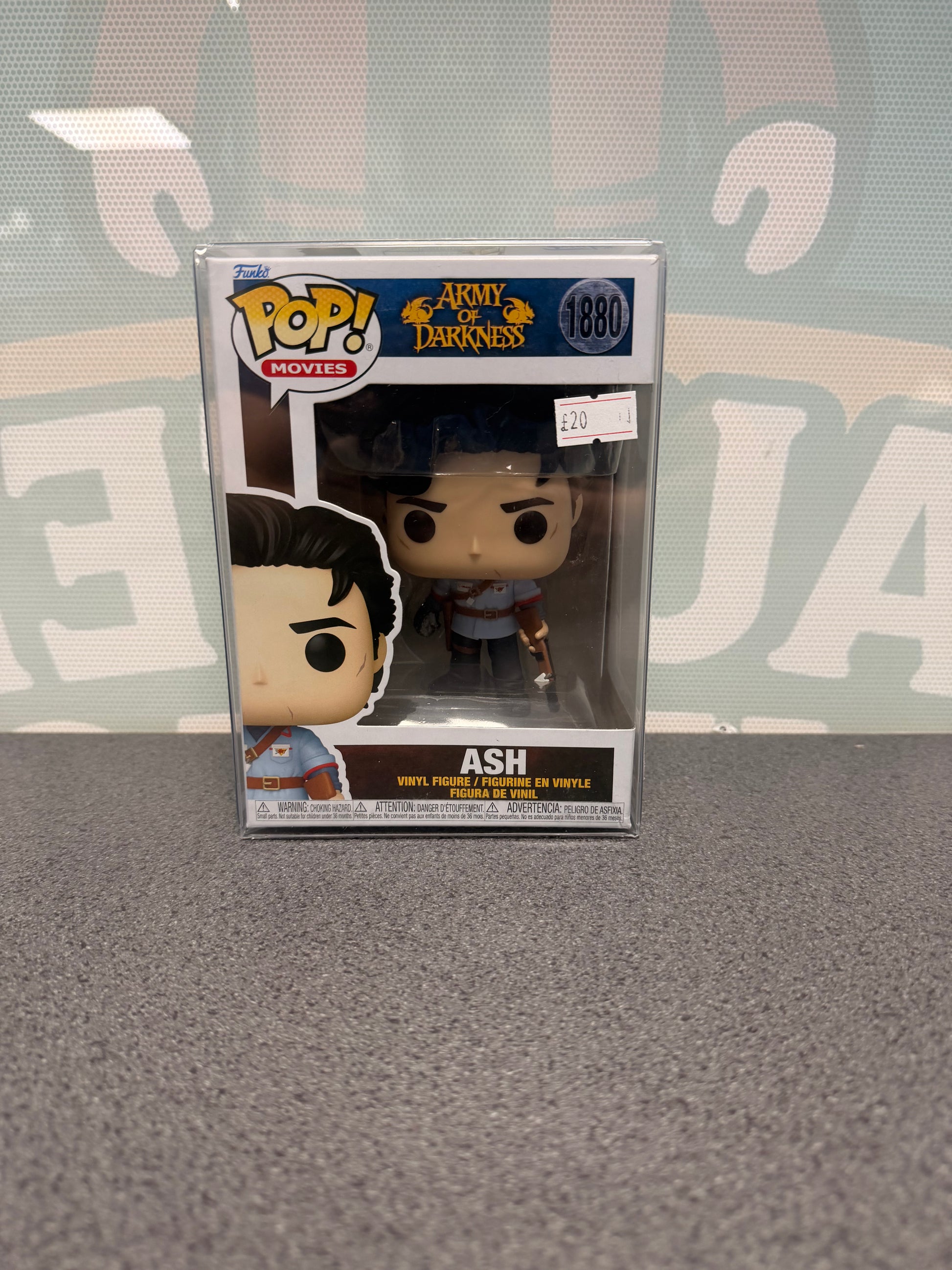 Ash Funko Pop! #1880 – front of box and figure