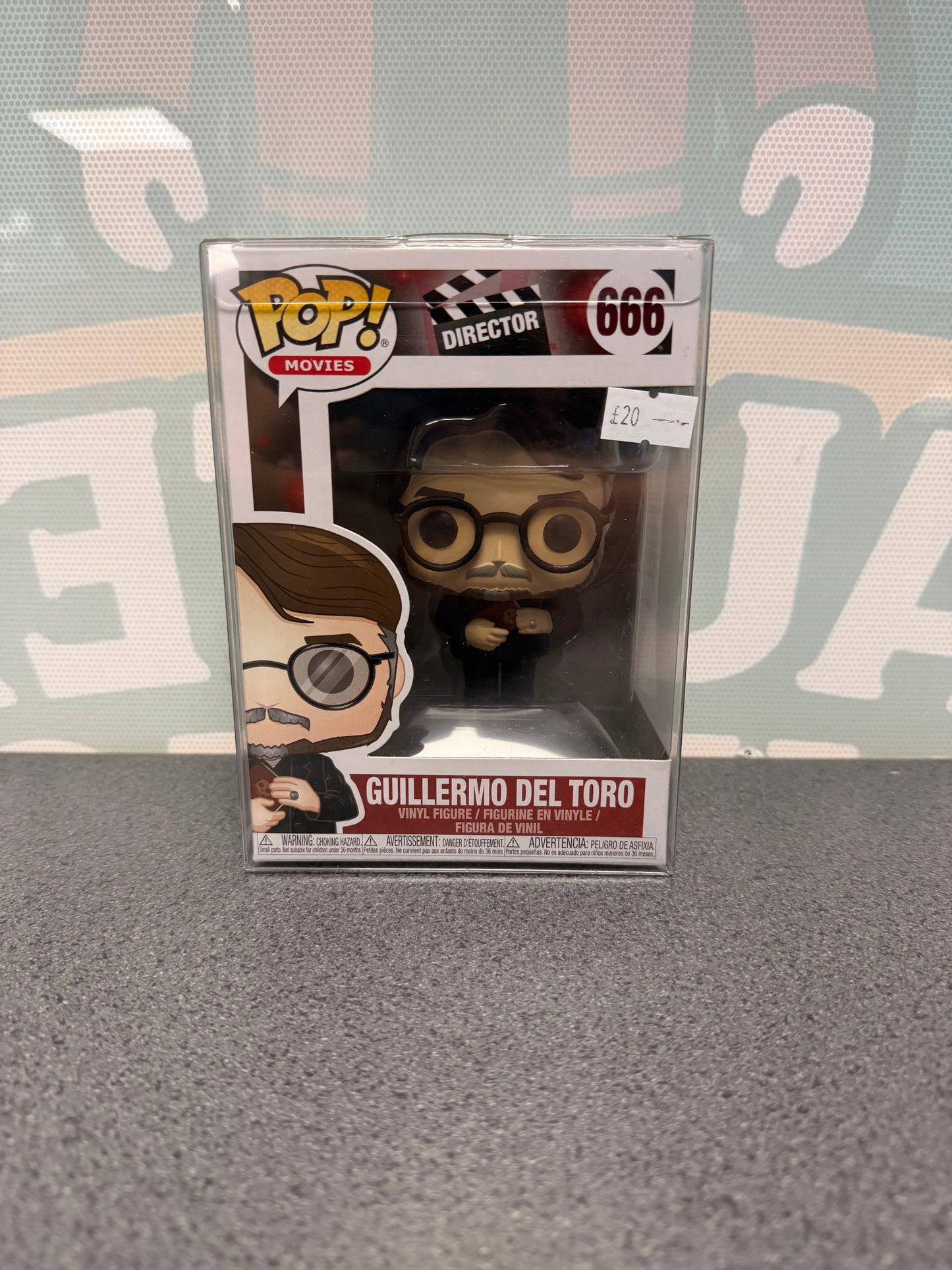 Guillermo del Toro Funko Pop! #666 – front of box and figure