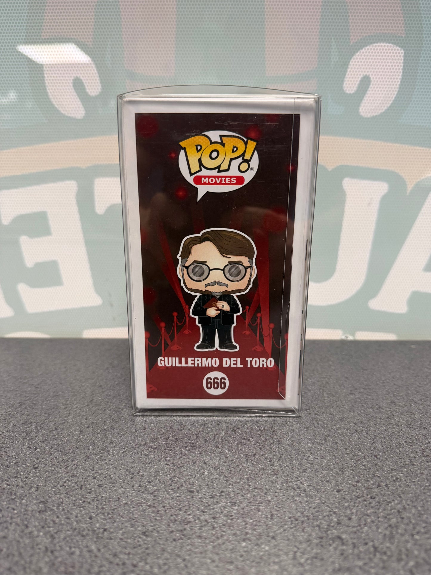 Guillermo del Toro Funko Pop! #666 – illustrated side of box