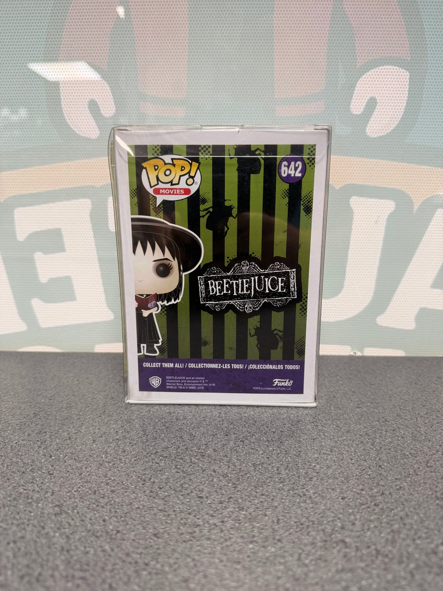 Lydia Deetz Funko Pop! #642 BoxLunch Exclusive – back of box
