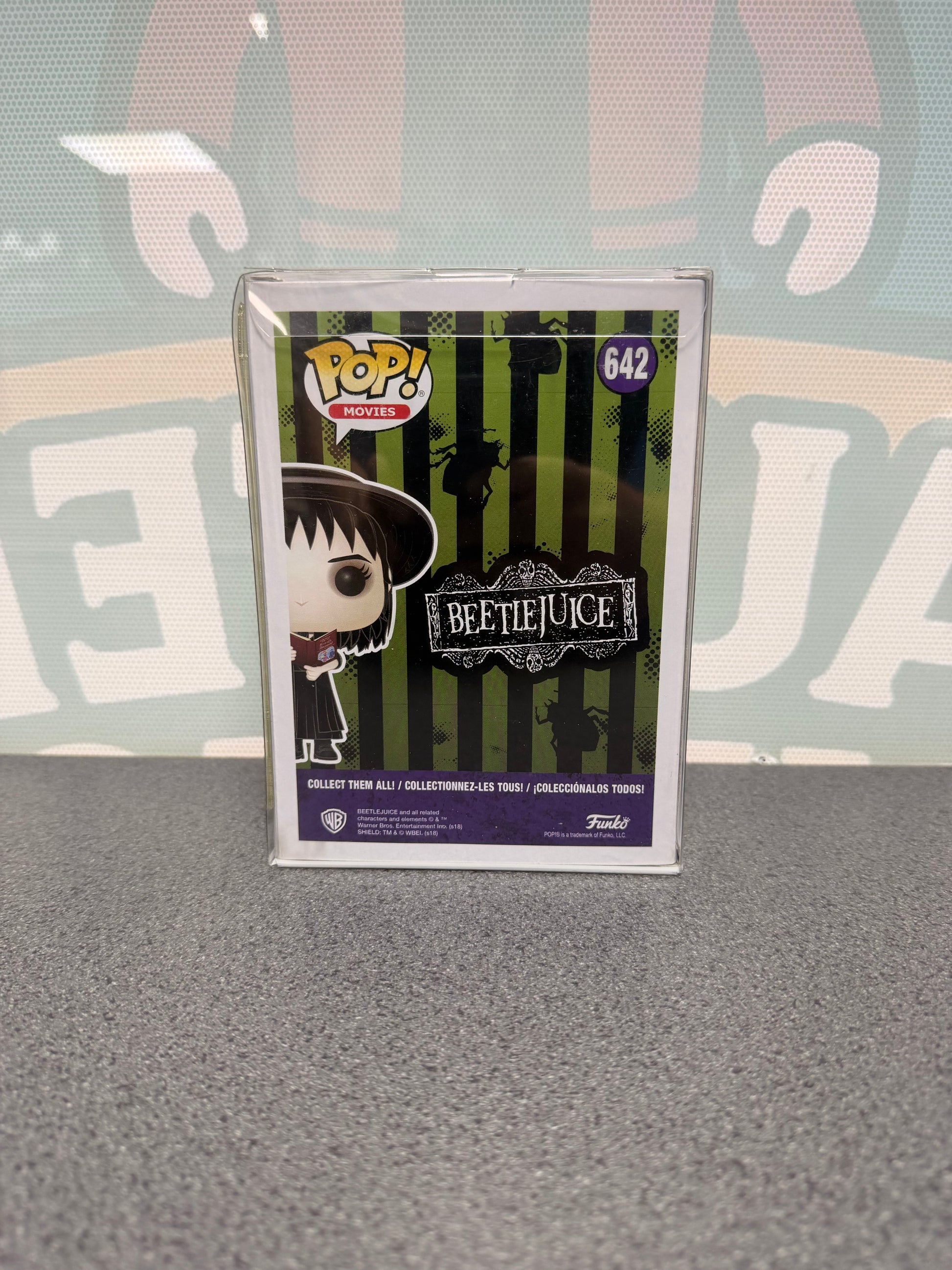 Lydia Deetz Funko Pop! #642 BoxLunch Exclusive – back of box