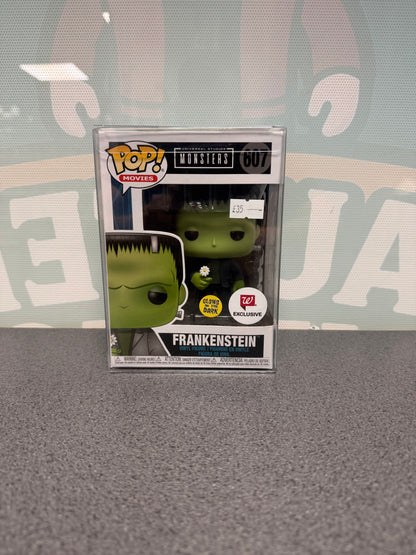 Frankenstein Funko Pop! #607 Glow in the Dark – Walgreens Exclusive – front of box and figure
