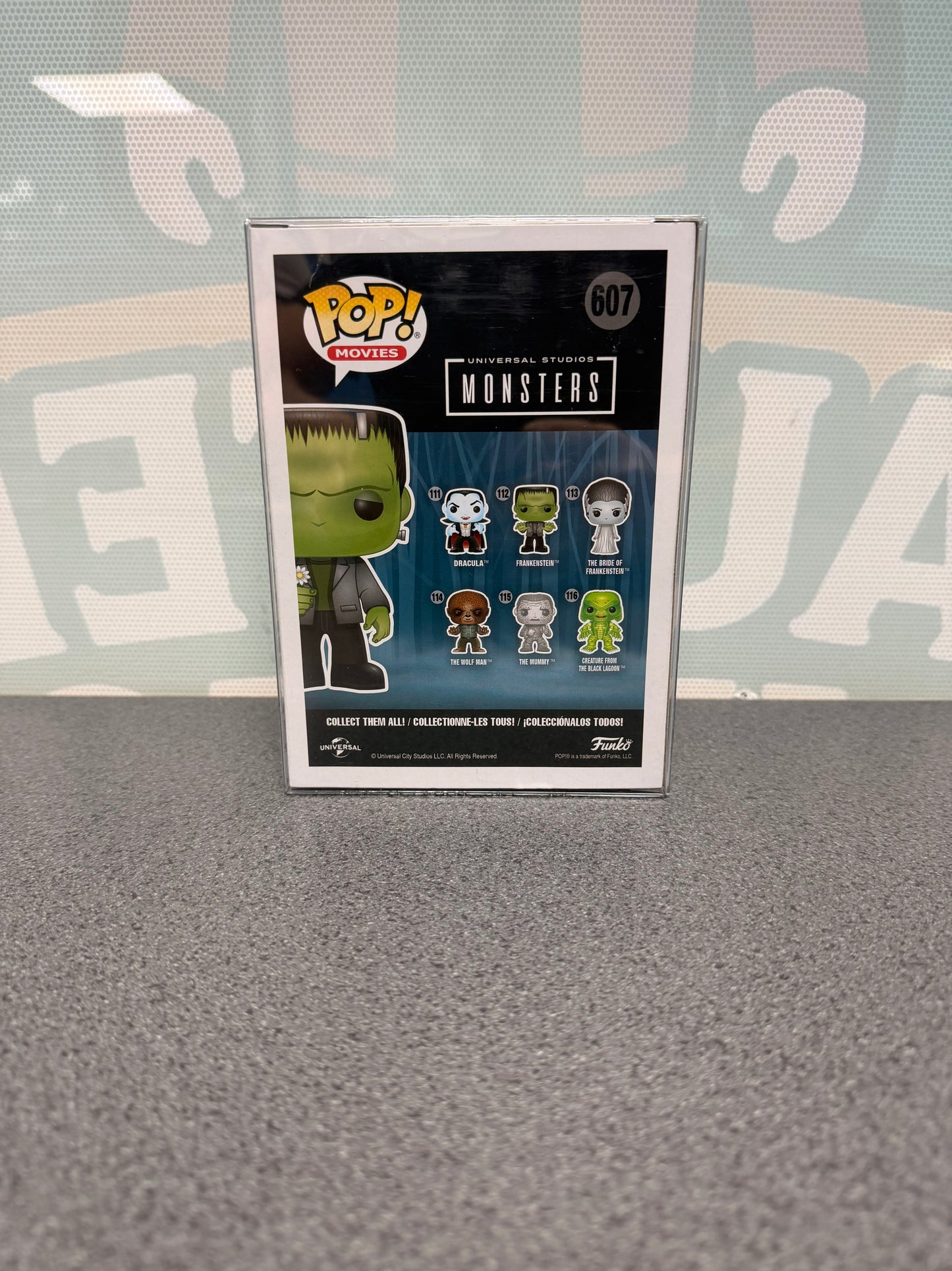 Frankenstein Funko Pop! #607 Glow in the Dark – Walgreens Exclusive – back of box