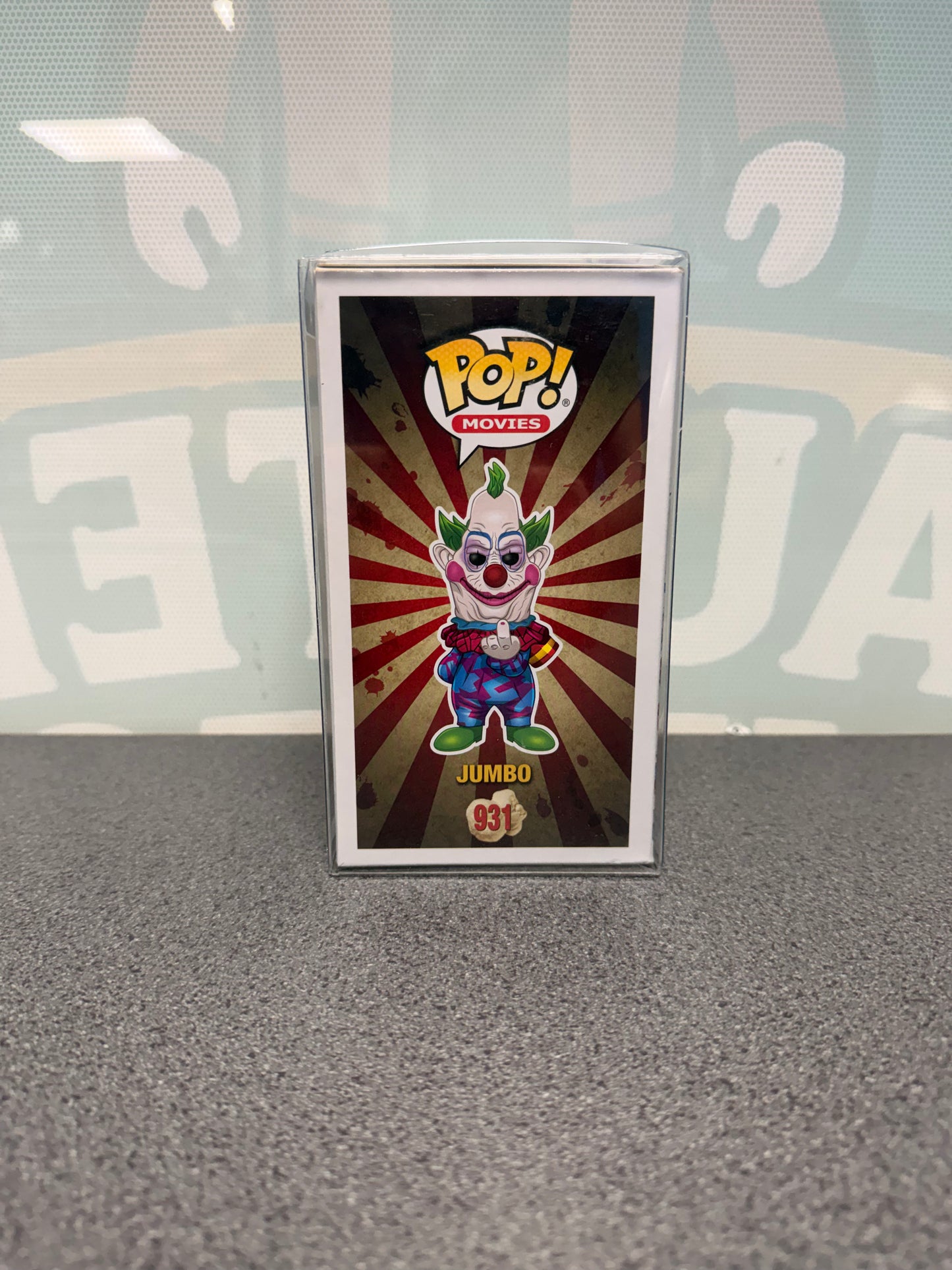 Jumbo #931 Funko Pop! from Killer Klowns from Outer Space – other side of box