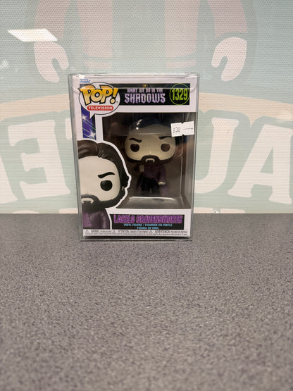 Laszlo Cravensworth #1329 Funko Pop! from What We Do in the Shadows – front of box and figure