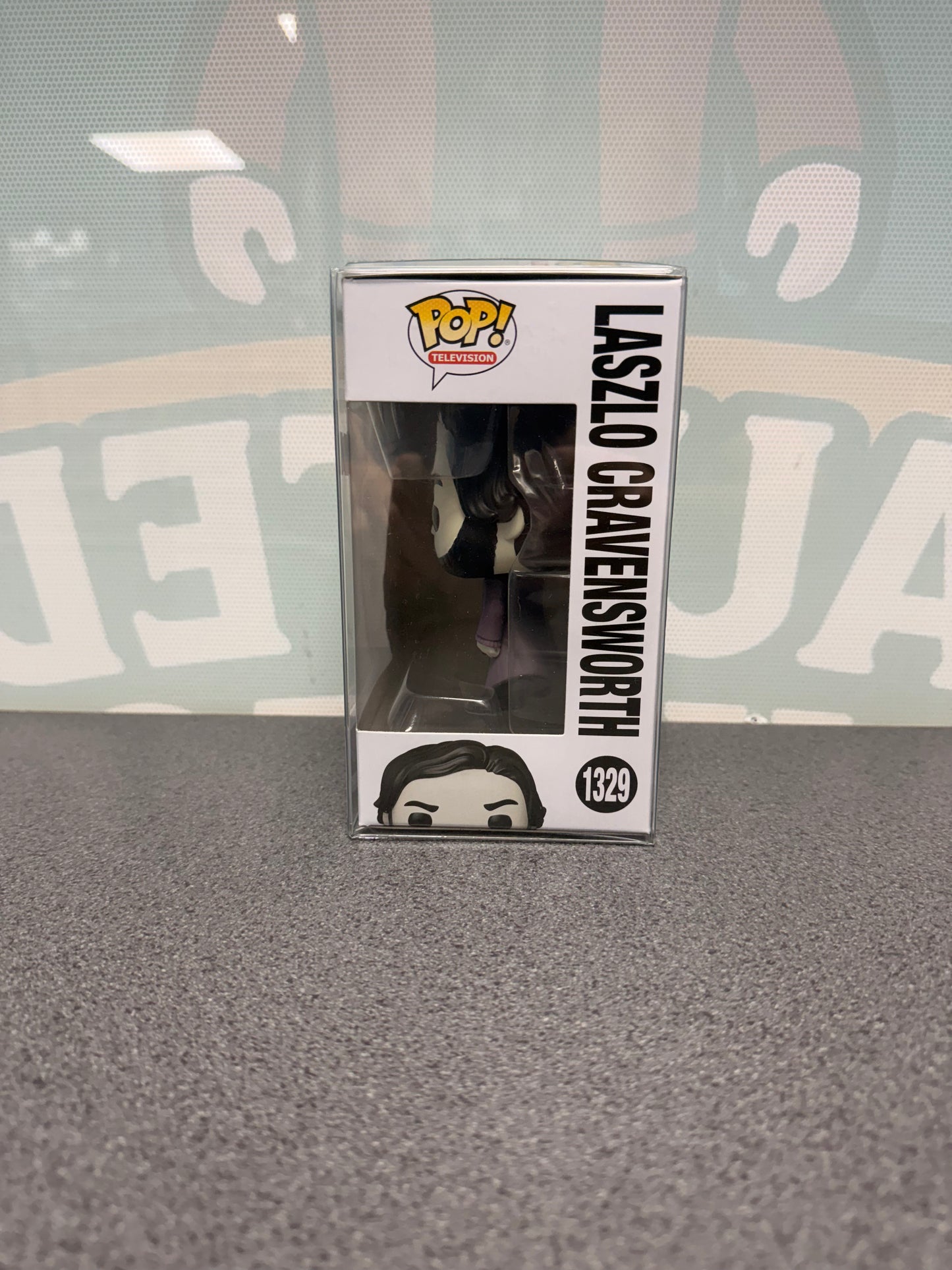 Laszlo Cravensworth #1329 Funko Pop! from What We Do in the Shadows – window side of box