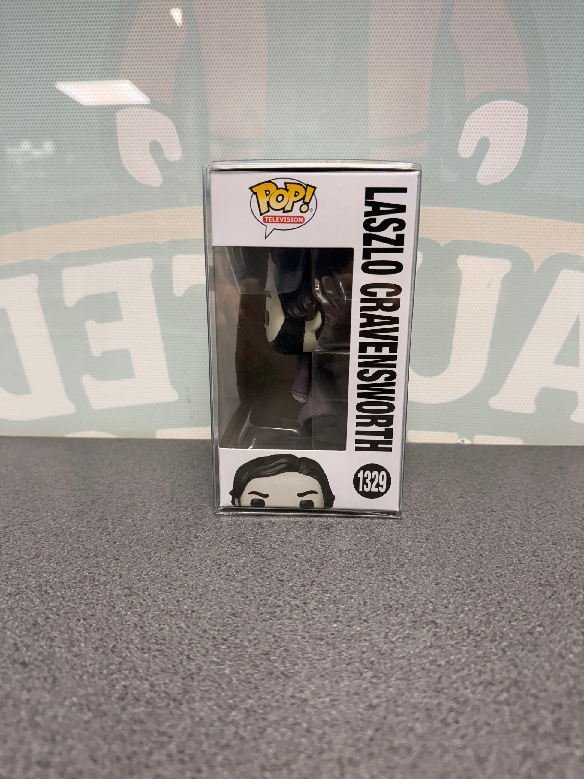 Laszlo Cravensworth #1329 Funko Pop! from What We Do in the Shadows – window side of box