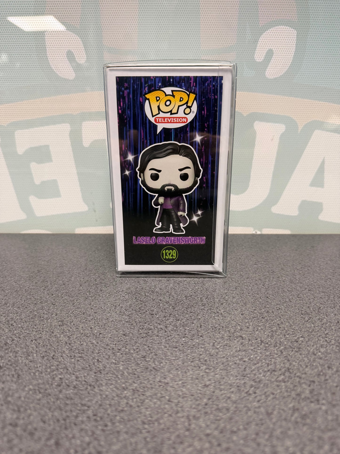 Laszlo Cravensworth #1329 Funko Pop! from What We Do in the Shadows – other side of box