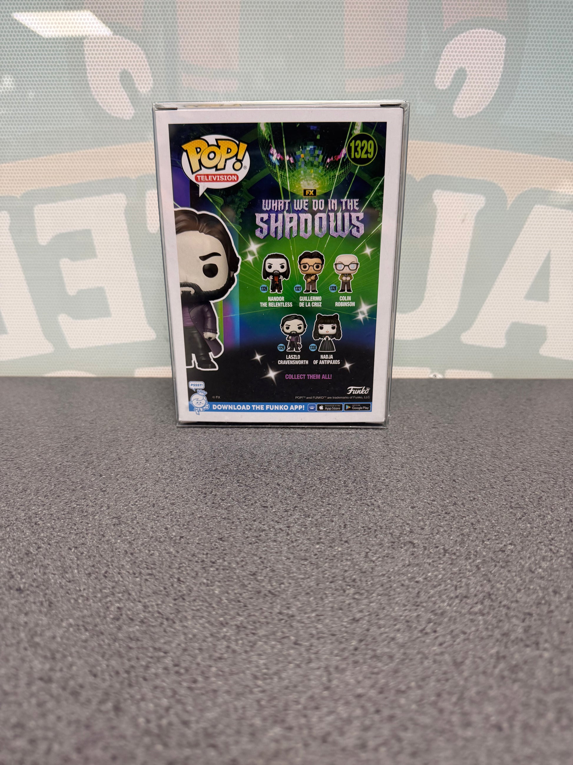 Laszlo Cravensworth #1329 Funko Pop! from What We Do in the Shadows – back of box