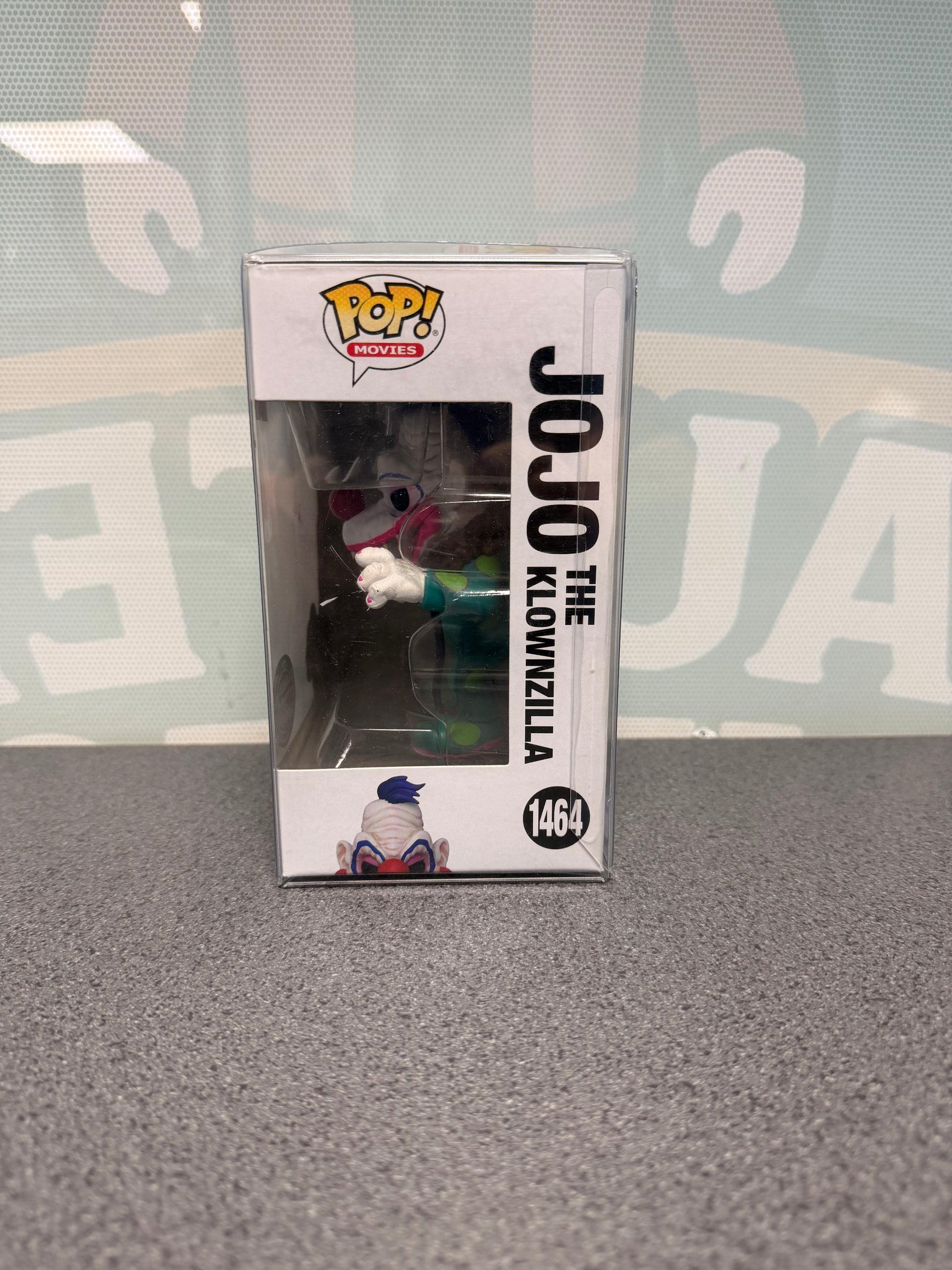 Jojo the Klownzilla #1464 Funko Exclusive Funko Pop! from Killer Klowns from Outer Space – window side of box
